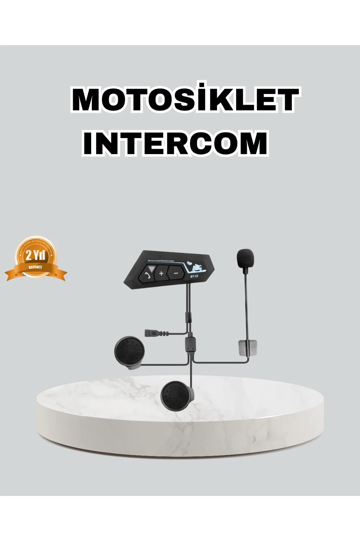Motosiklet Kaskı İçin Bluetooth Kulaklık – Kablosuz, Mikrofonlu, Gürültü Azaltmalı Bt22