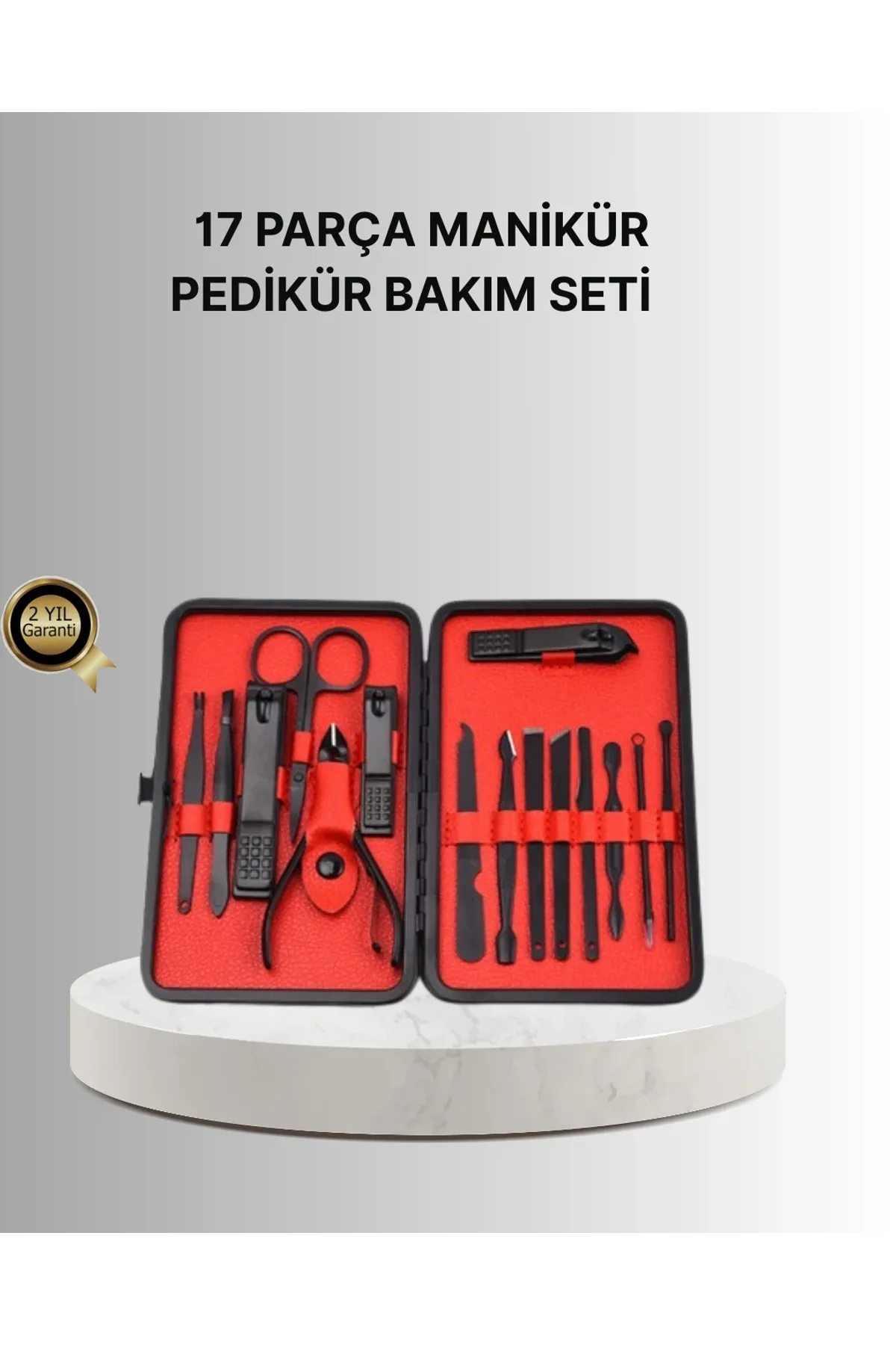 Şık Kutu Tasarımlı 17 Parça Manikür Pedikür Seti Dayanıklı Ve Hijyenik - Just Cheap Store Görsel 2
