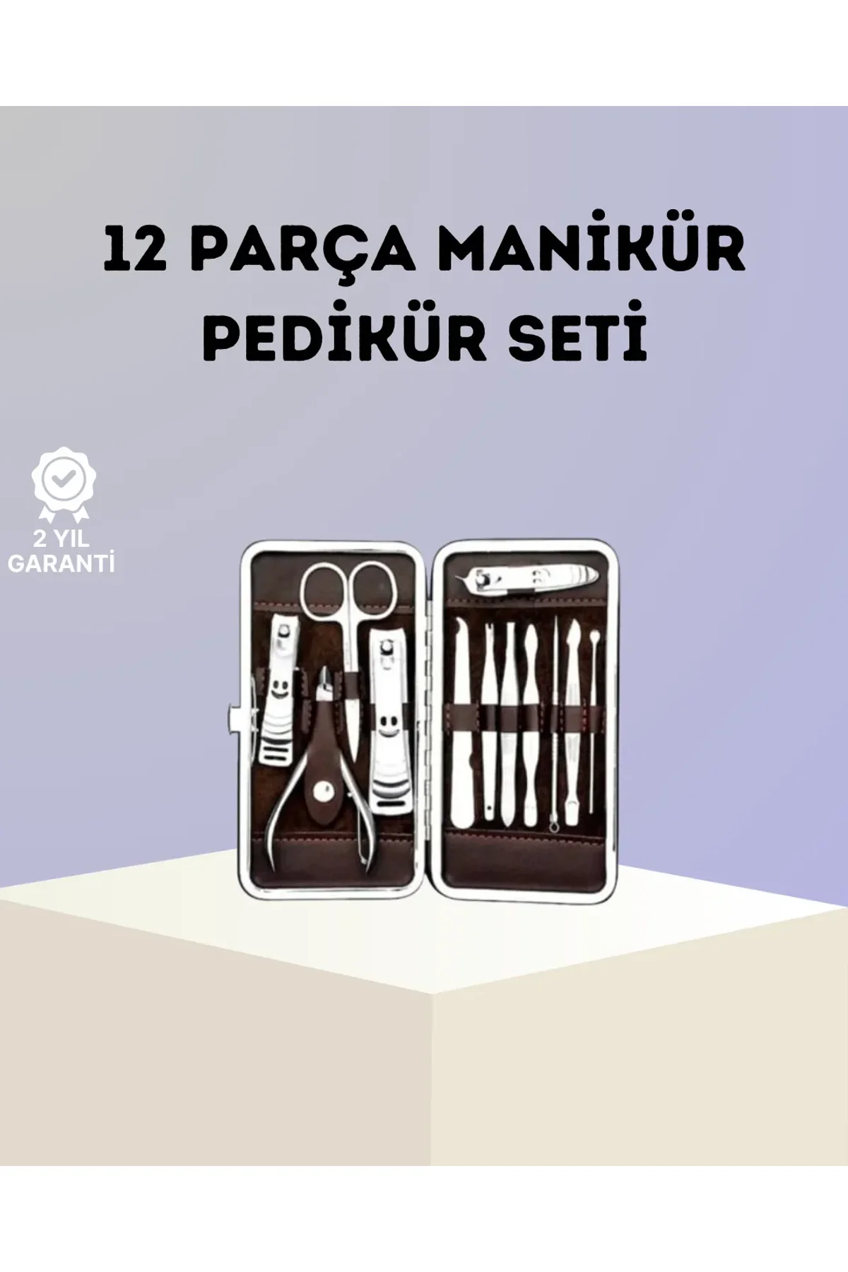 Paslanmaz Çelik Çok Fonksiyonlu 12 Manikür Seti - Just Cheap Store Görsel 2