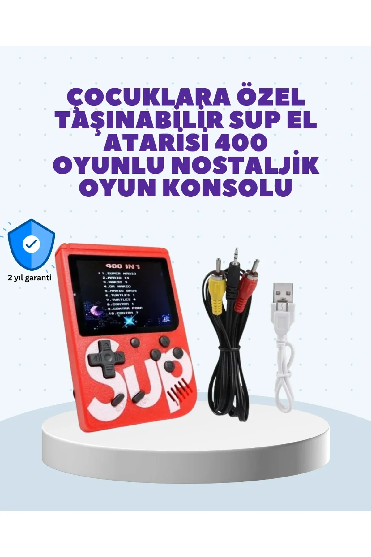 Şarjlı Taşınabilir El Oyun Konsolu 400 Oyun - Just Cheap Store Görsel 2