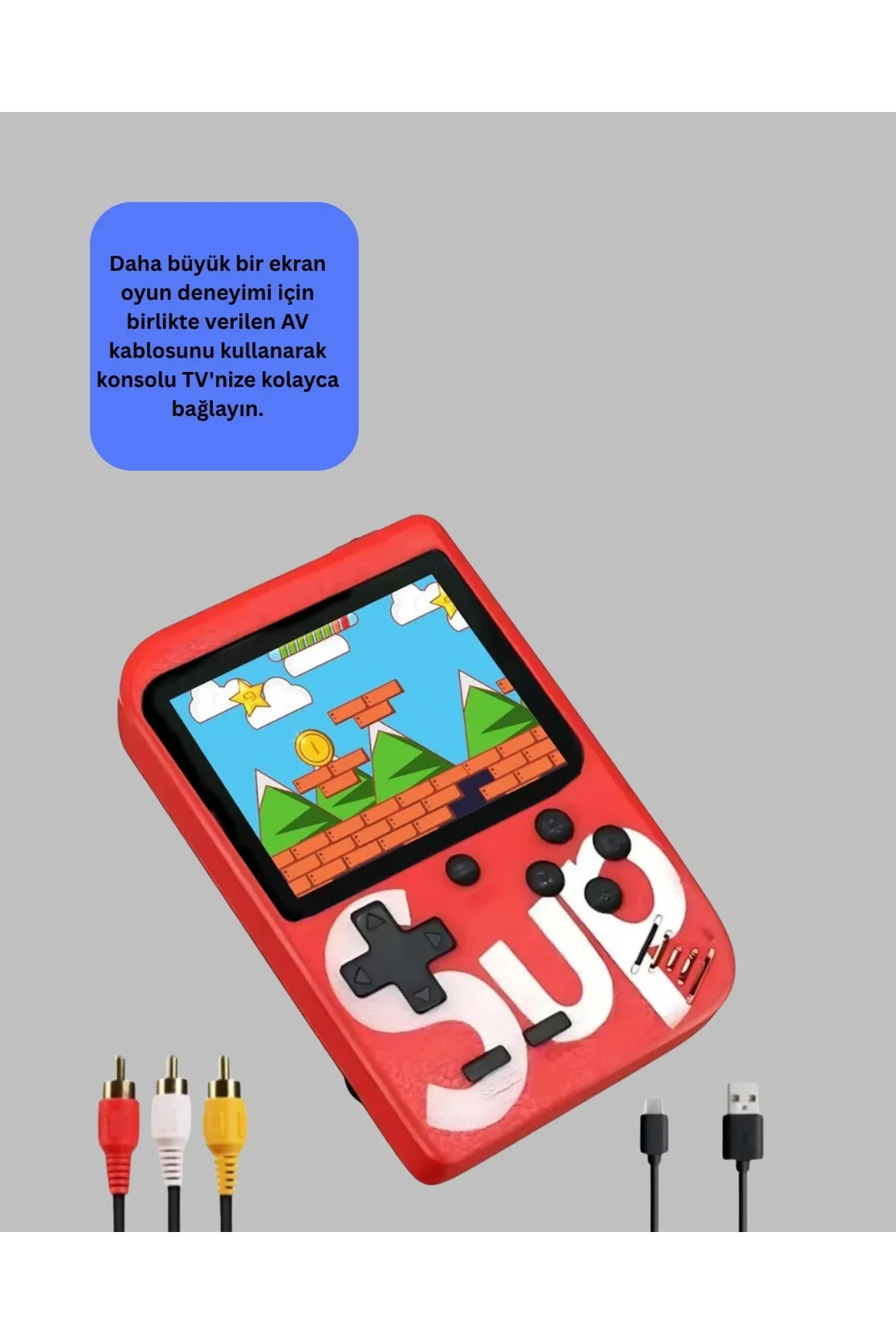 Şarjlı Taşınabilir El Oyun Konsolu 400 Oyun - Just Cheap Store Görsel 4