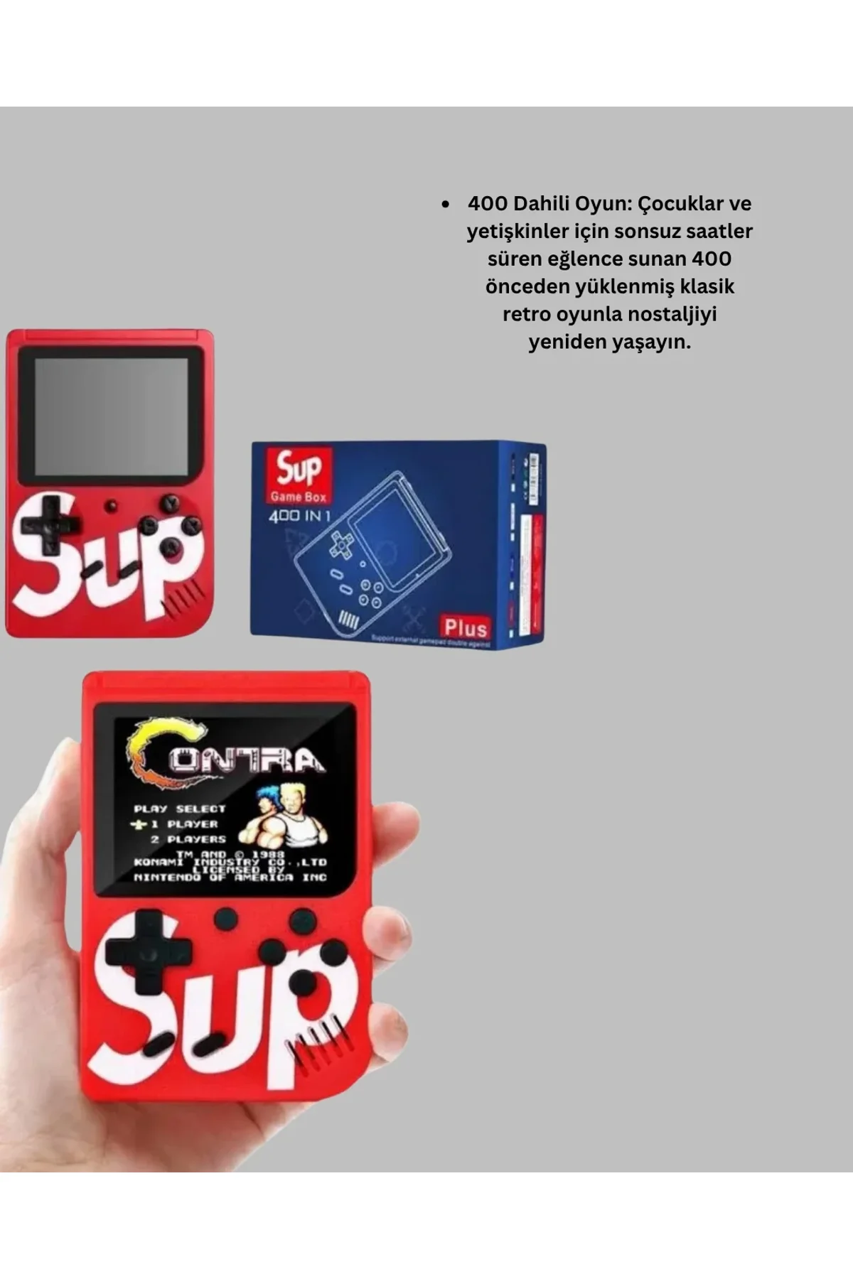 Şarjlı Taşınabilir El Oyun Konsolu 400 Oyun - Just Cheap Store Görsel 3