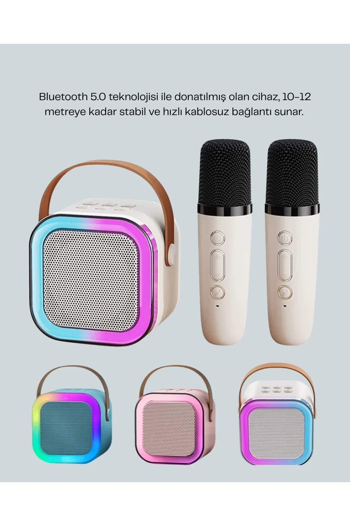 Taşınabilir Bluetooth Karaoke Hoparlör – 2400 Mah Batarya - Just Cheap Store Görsel 3