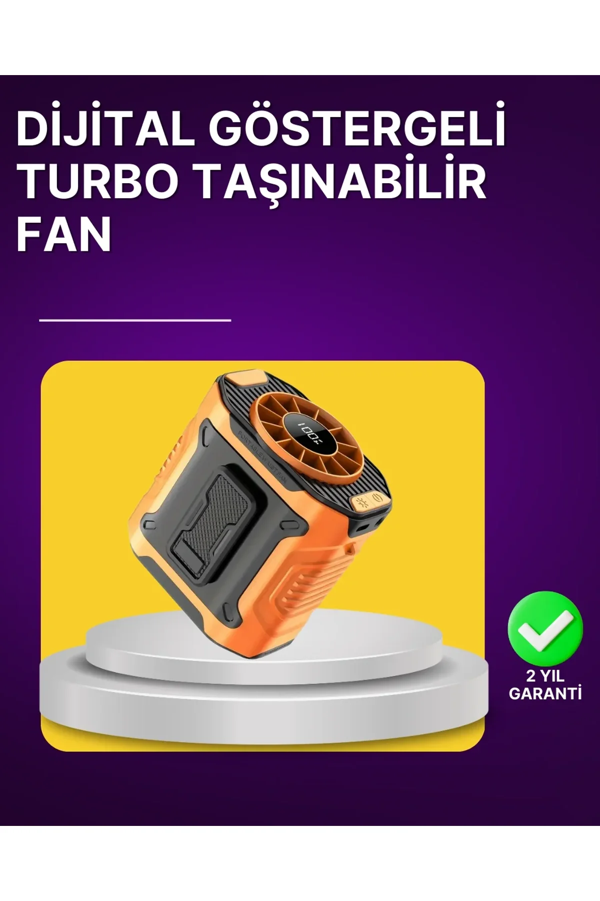 100 Kademeli Hız Ayarlı Taşınabilir Bel Ve Boyun Fanı - Just Cheap Store Görsel 2