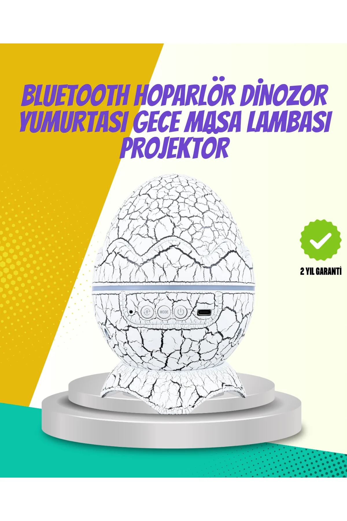 Çocuk Odası İçin Galaxy Projektör + Beyaz Gürültü + Uzaktan Kumandalı