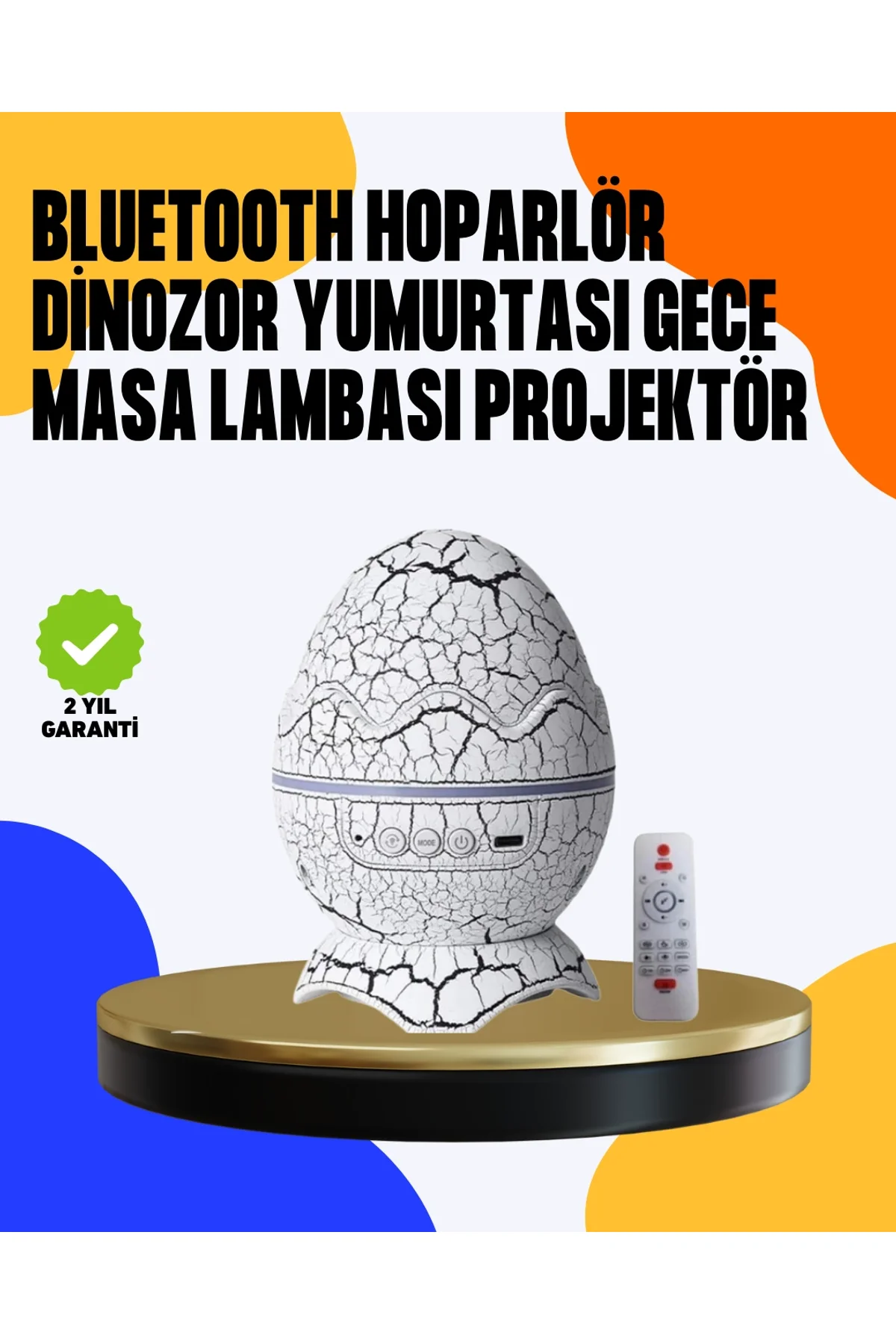 Yüksek Çözünürlüklü Led Galaksi Projektör + 19 Sesli Uyku Makinesi