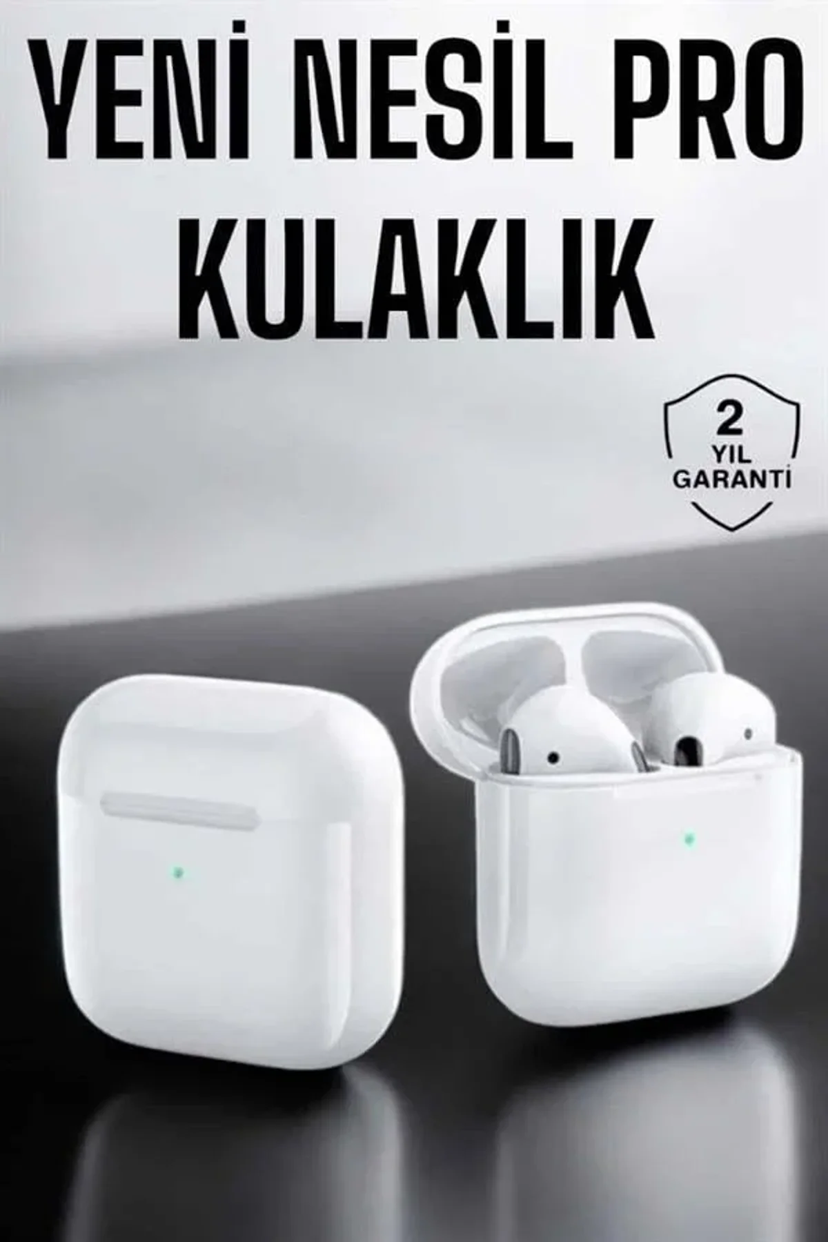 Yeni Nesil Pro Bluetooth Kulaklık Uzun Pil Ömrü Beyaz - Just Cheap Store Görsel 3