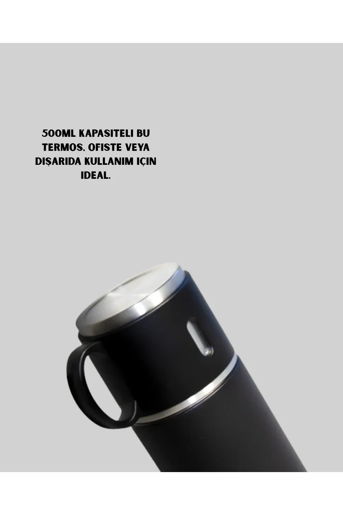 Isıyı Uzun Süre Koruyan 500 Ml Termos Seti | Çelik Gövde, 2 Bardaklı, Hediye Kutulu - Just Cheap Store Görsel 3