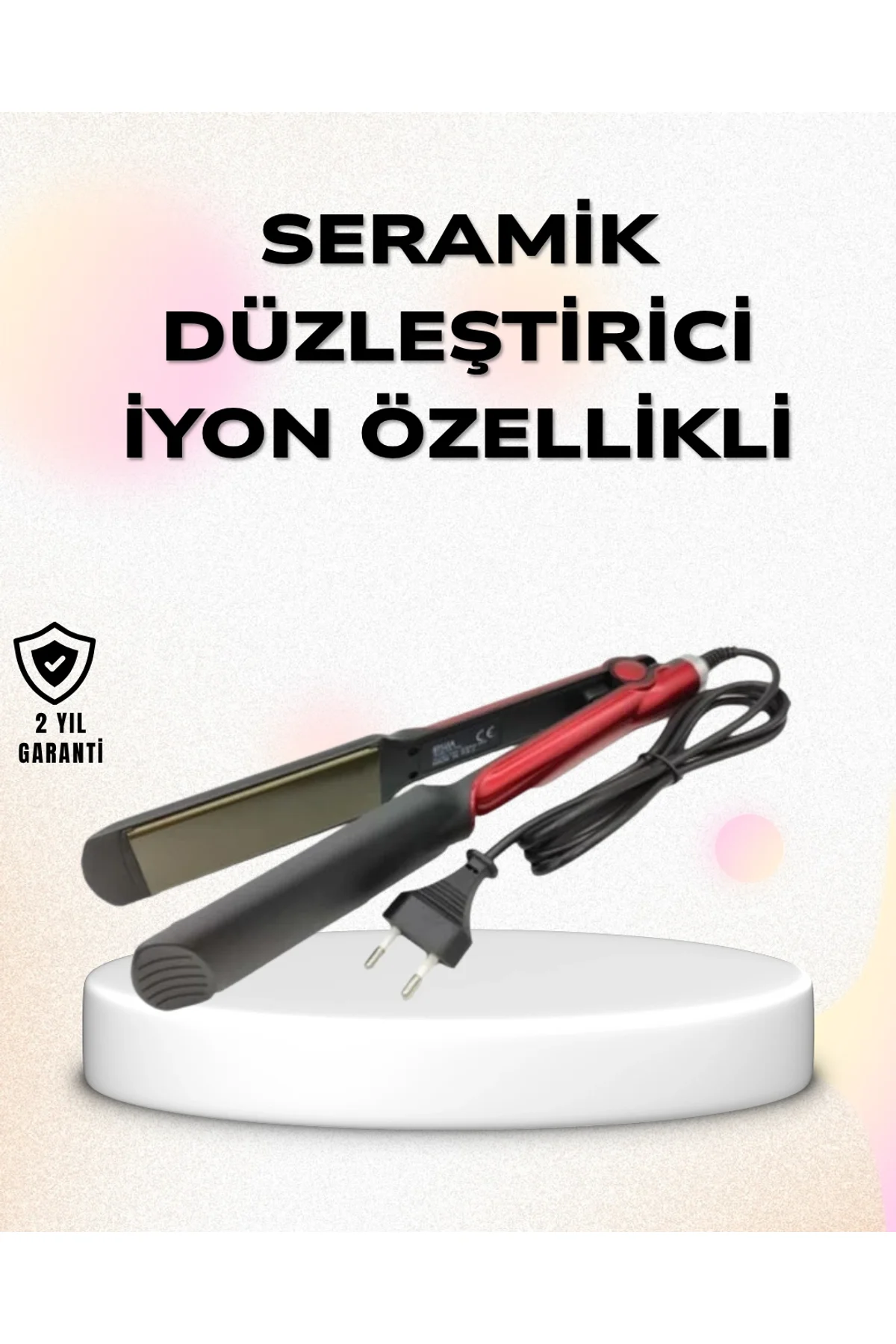 Profesyonel Titanyum Saç Düzleştirici – Ayarlanabilir Isı Ve Hızlı Isınma Özellikli