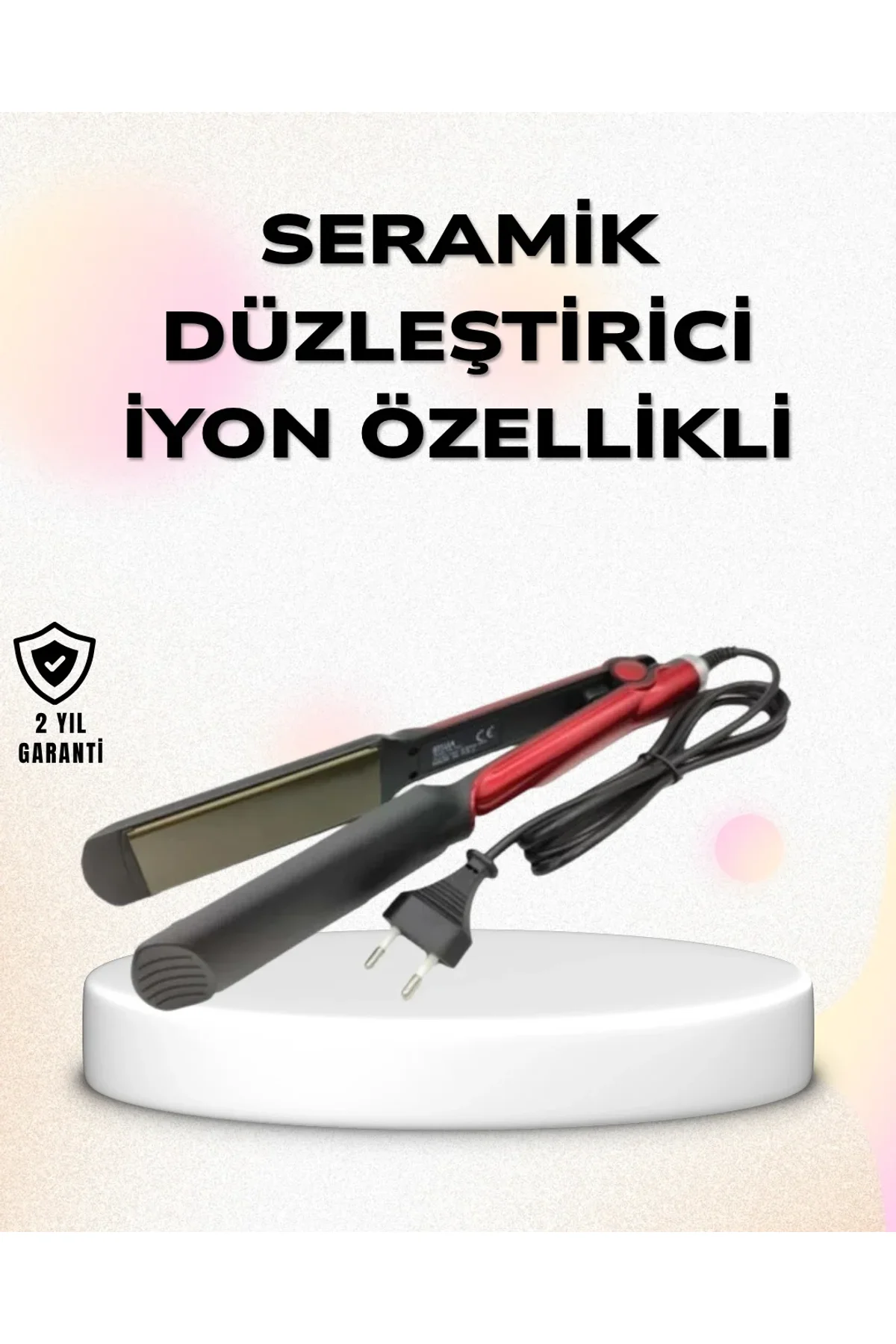 Profesyonel Titanyum Saç Düzleştirici – Ayarlanabilir Isı Ve Hızlı Isınma Özellikli - Just Cheap Store Görsel 2