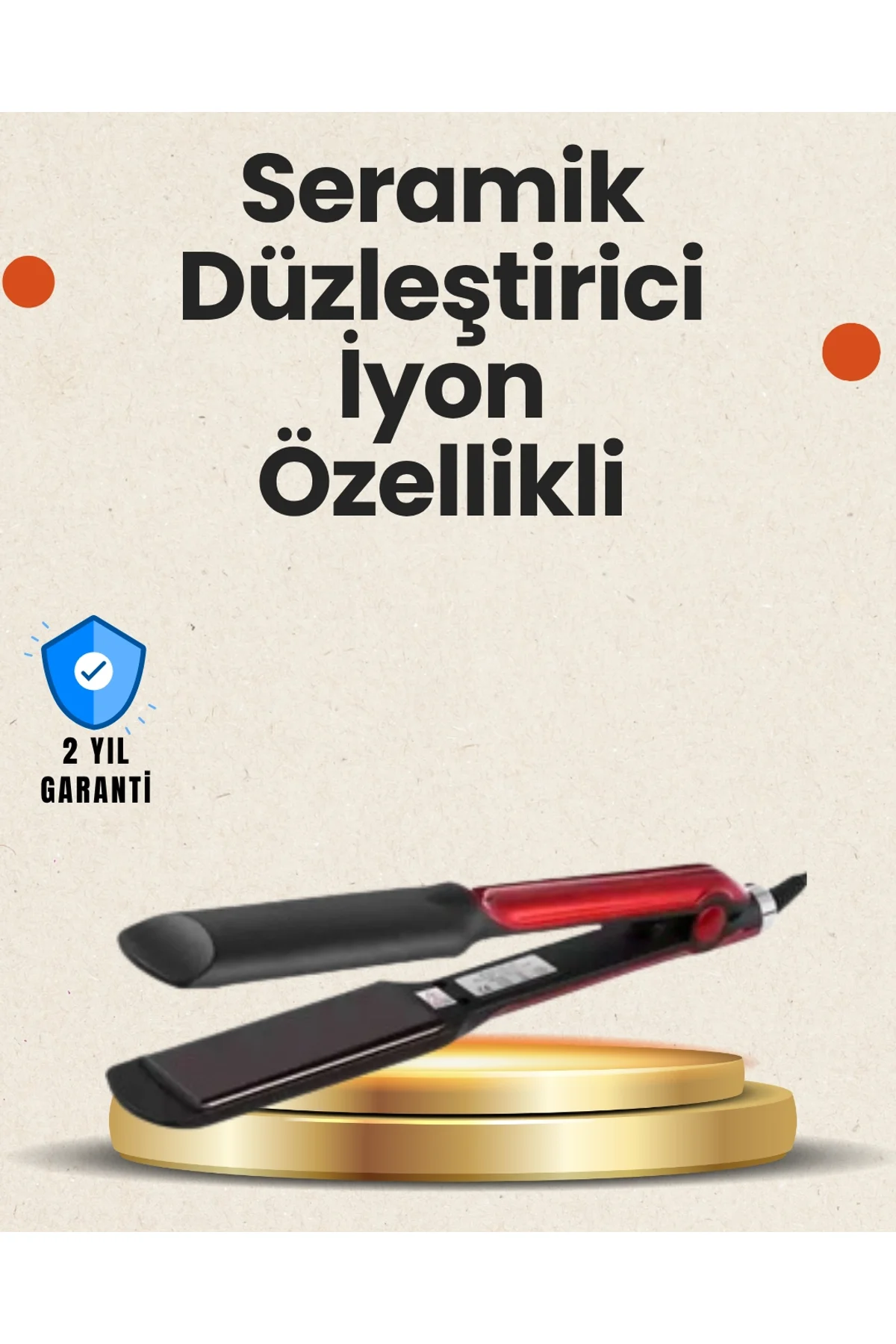 Elektriklenmeyi Azaltan İyonlu Saç Düzleştirici – Titanyum Plaka Ve Şık Tasarım