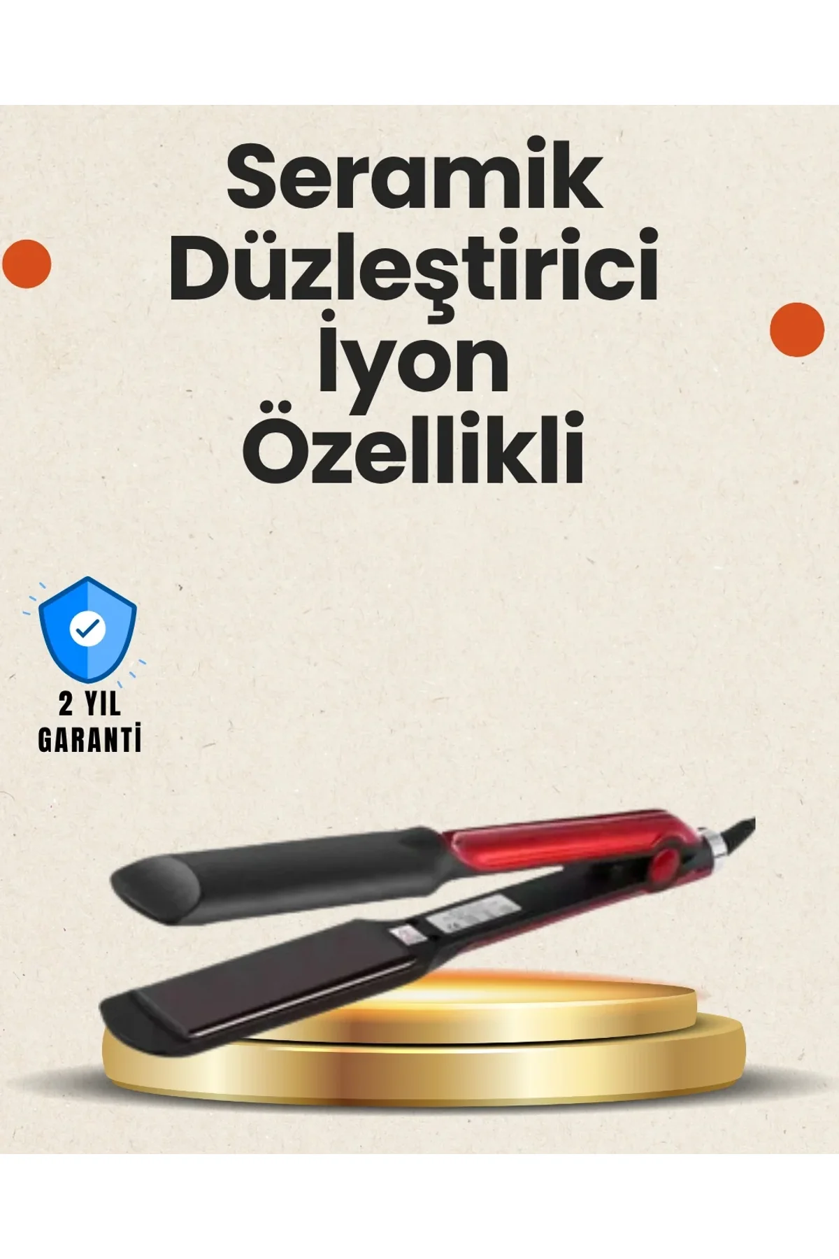 Elektriklenmeyi Azaltan İyonlu Saç Düzleştirici – Titanyum Plaka Ve Şık Tasarım - Just Cheap Store Görsel 2