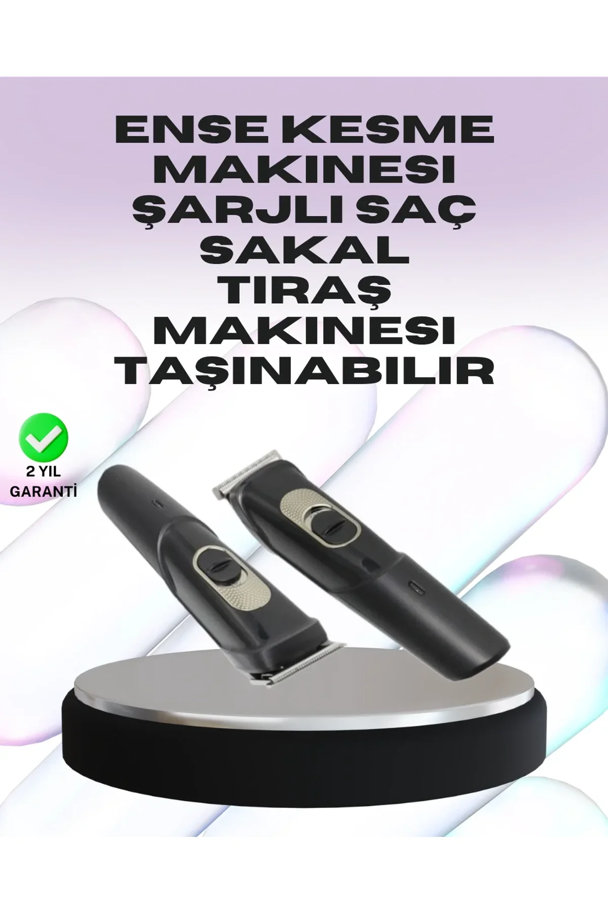 Sessiz Motorlu, Kablosuz Kullanımlı Şarjlı Saç Ve Sakal Kesme Makinesi – Taraklı Set - Just Cheap Store Görsel 2
