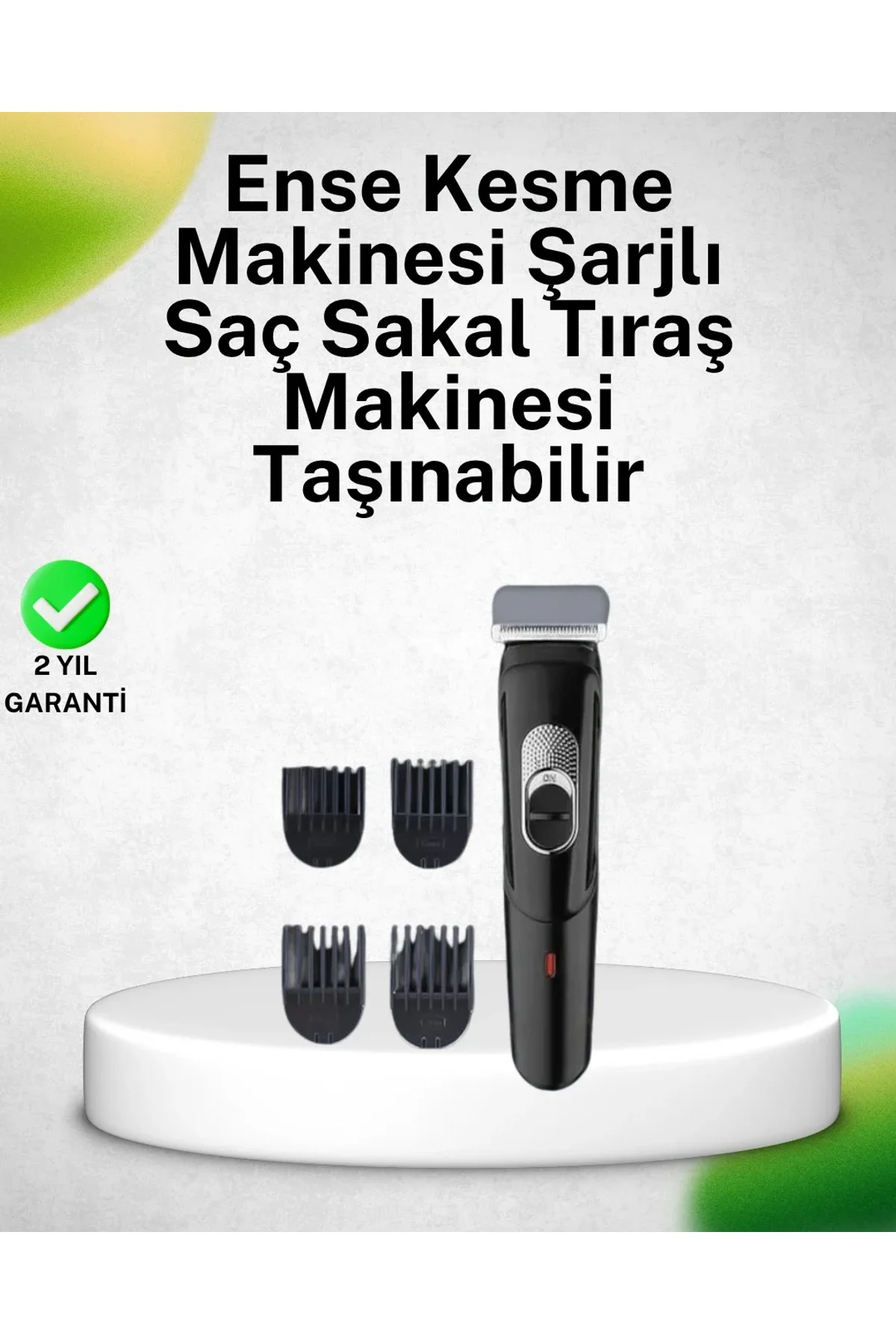Paslanmaz Bıçaklı, Şarjlı Ve Sessiz Saç Sakal Kesme Makinesi – Ev Kullanımı İçin İdeal - Just Cheap Store Görsel 2