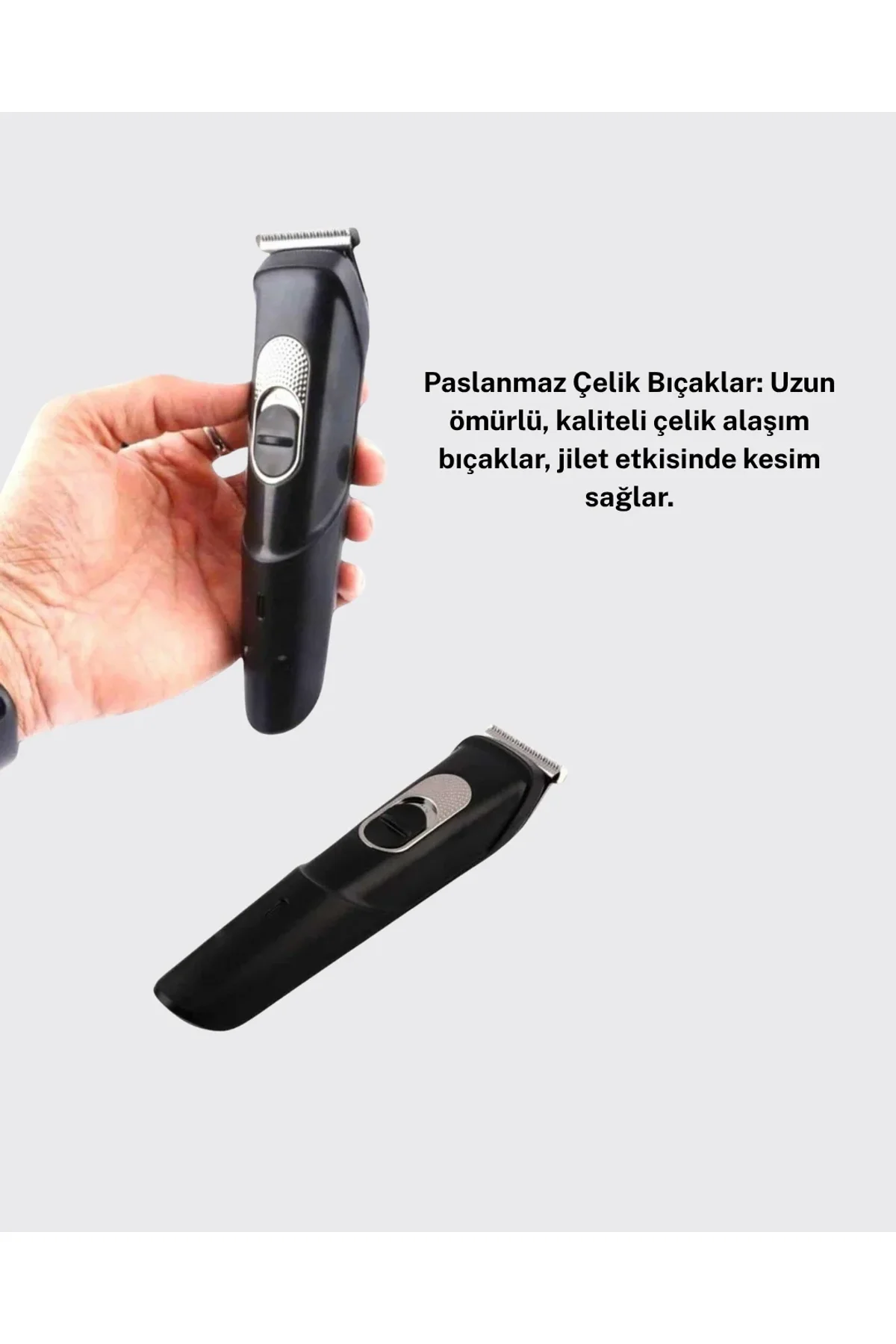 Taşınabilir Şarjlı Saç Sakal Tıraş Makinesi – 3 Taraklı, Sessiz Ve Ergonomik - Just Cheap Store Görsel 5
