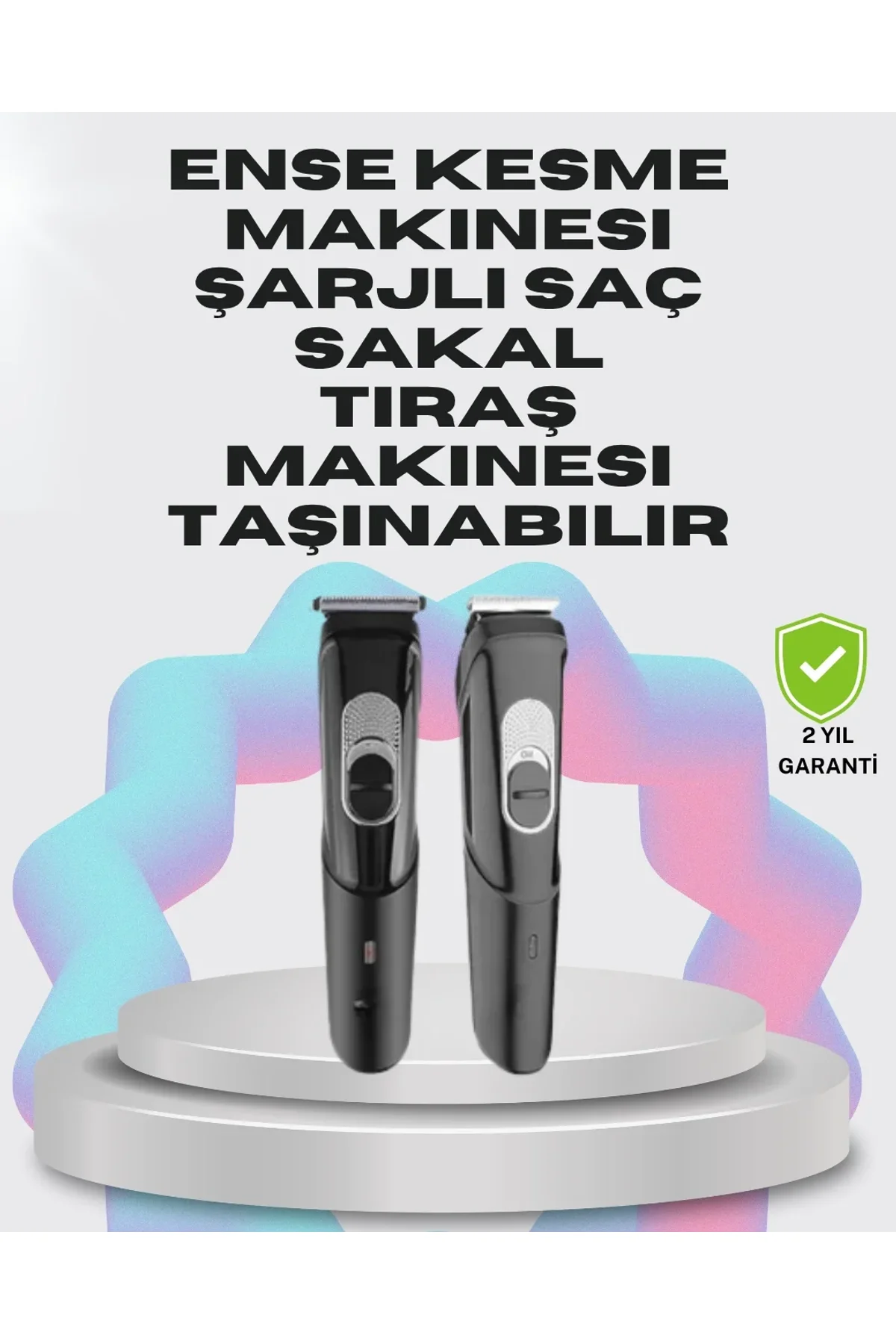Taşınabilir Şarjlı Saç Sakal Tıraş Makinesi – 3 Taraklı, Sessiz Ve Ergonomik - Just Cheap Store Görsel 2