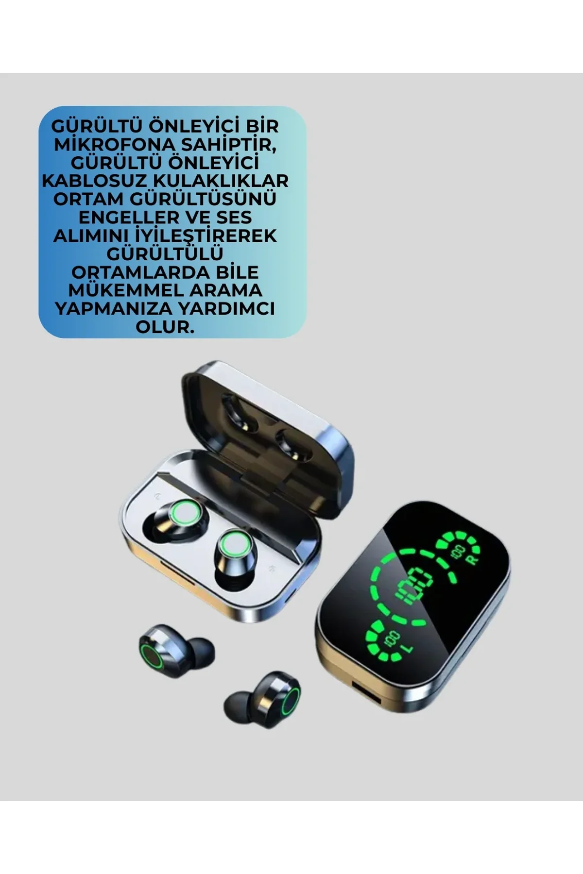 Akıllı Dijital Ekranlı Tws Kulaklık – Uzun Pil Ömrü, Stabil Bağlantı - Just Cheap Store Görsel 4