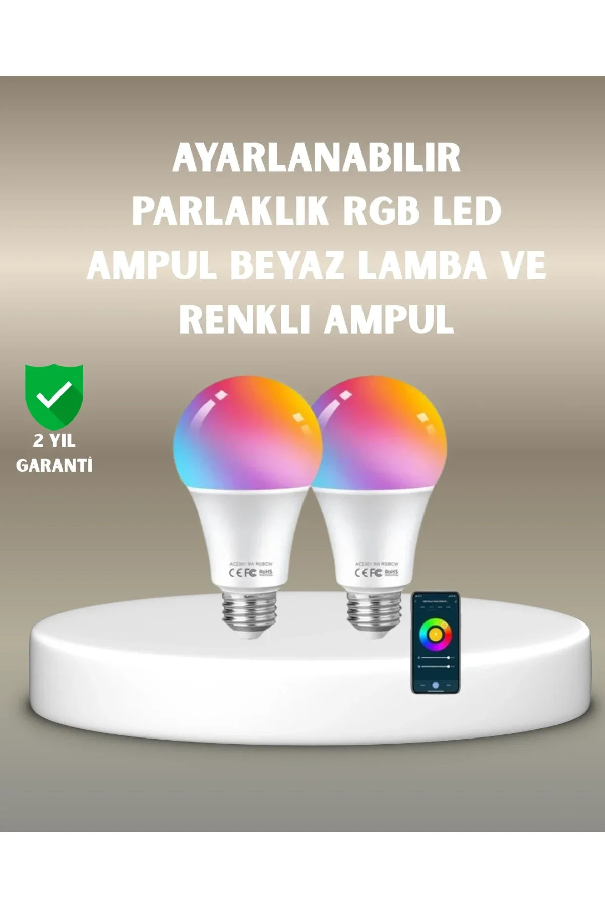 Rgbw Teknolojili Akıllı Led Ampul, Zamanlayıcılı - Just Cheap Store Görsel 2