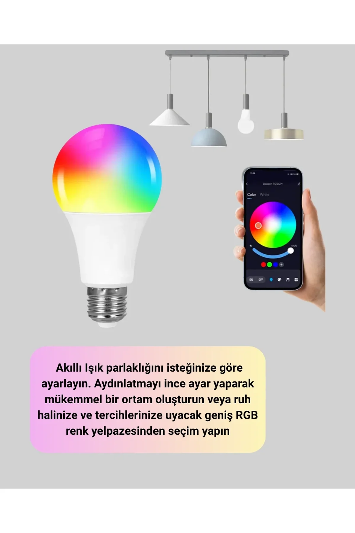 Rgbw Teknolojili Akıllı Led Ampul, Zamanlayıcılı - Just Cheap Store Görsel 3
