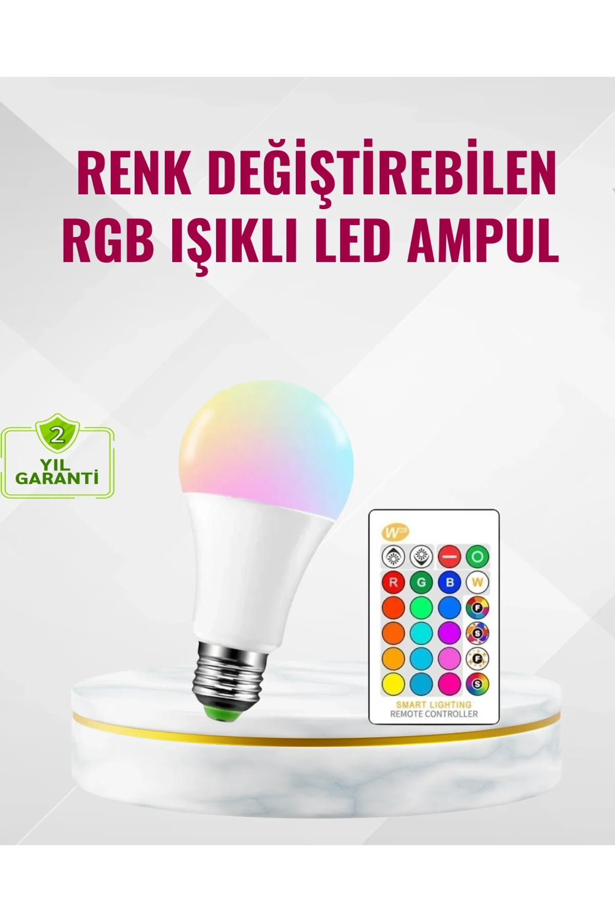 9 Watt Beyaz Işık Ve Renk Ayarlı Akıllı Led Ampul