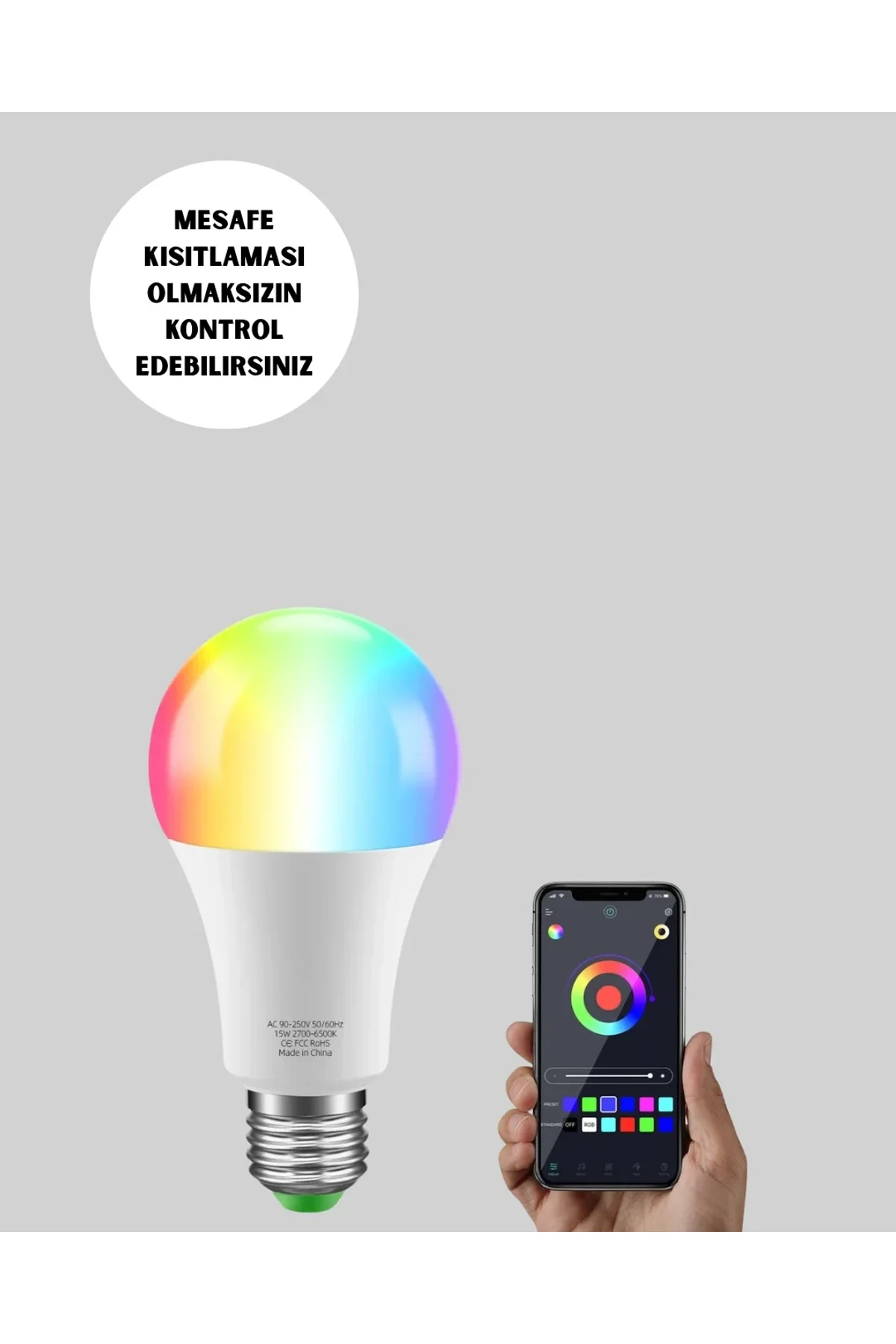 9 Watt Beyaz Işık Ve Renk Ayarlı Akıllı Led Ampul - Just Cheap Store Görsel 3