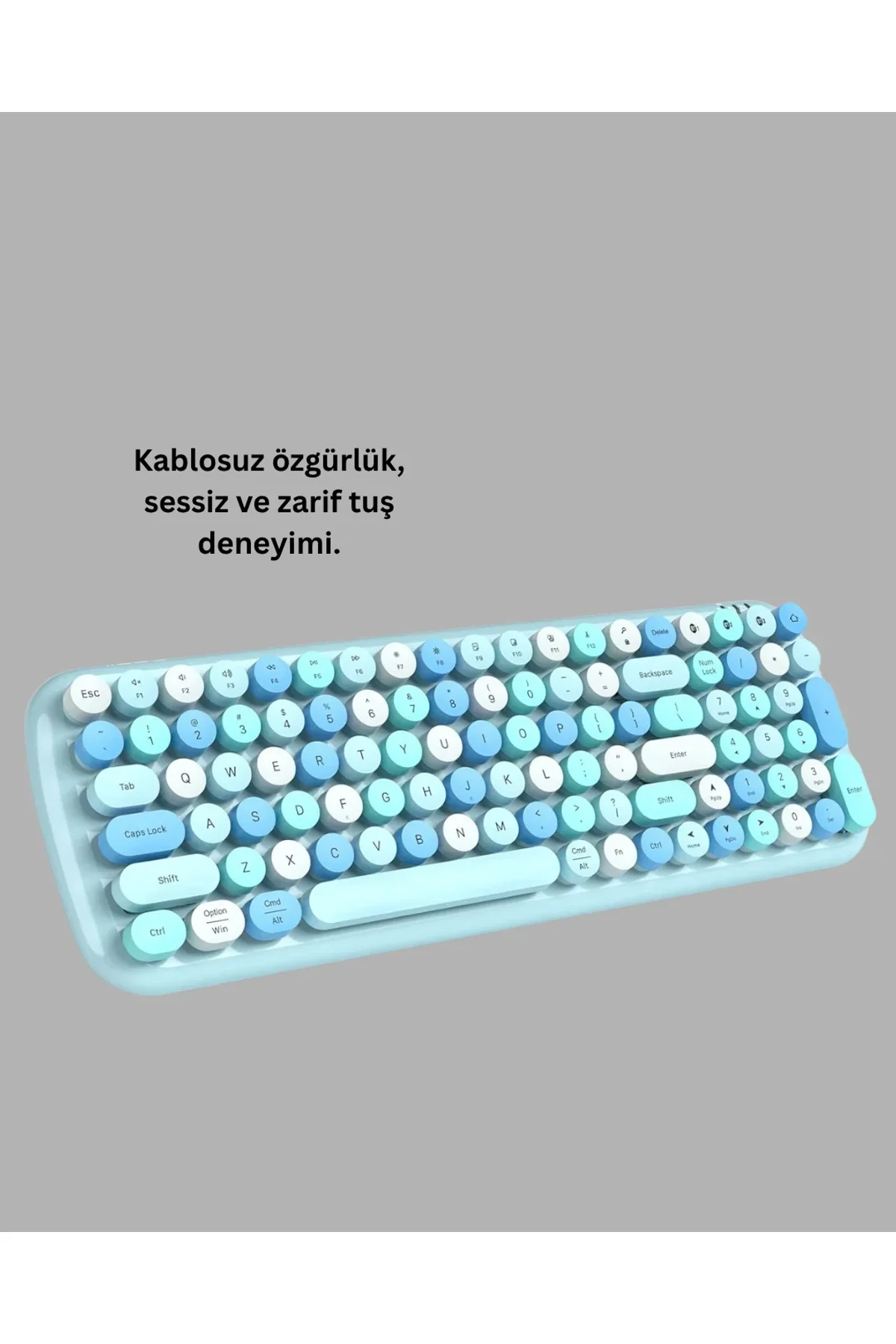 Kablosuz Klavye Mouse Seti Mavi - Just Cheap Store Görsel 4
