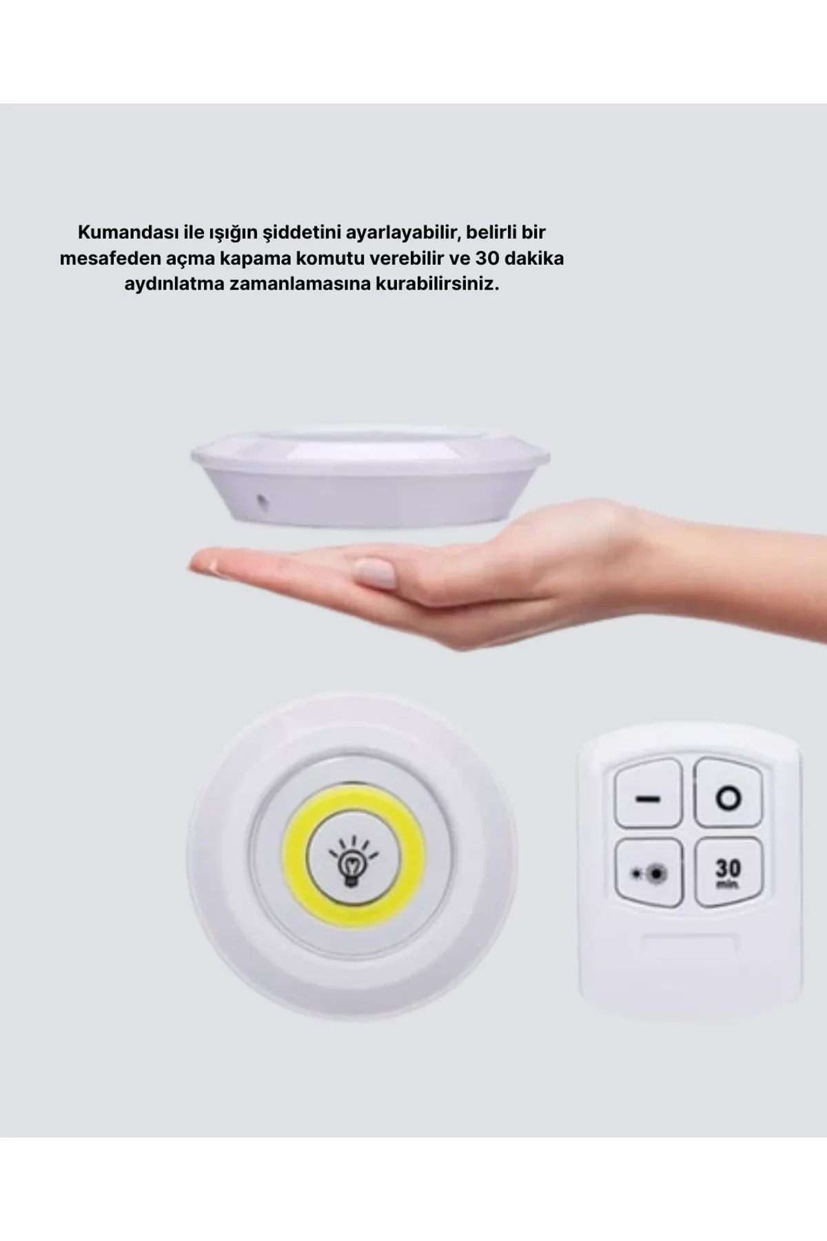 Kablosuz Gün Işığı 3’lü Led Spot Lamba Kumandalı - Just Cheap Store Görsel 5