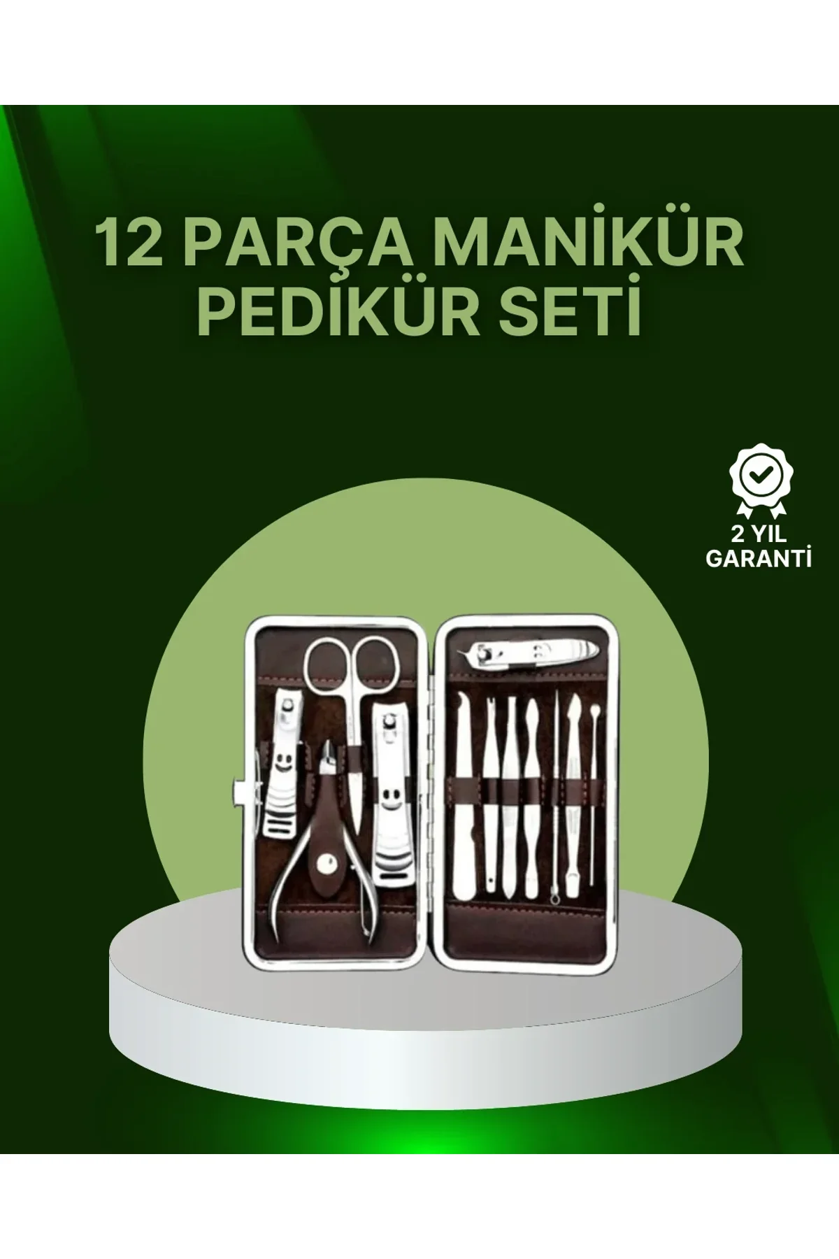 12 Parçalık Özel Deri Çantalı Kişisel Bakım Seti - Just Cheap Store Görsel 2