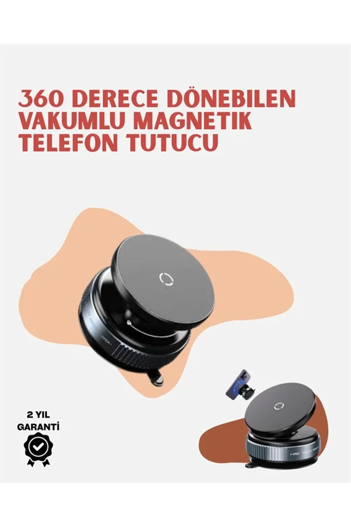Evrensel Uyumlu Manyetik Araç Telefon Standı – Dayanıklı Alüminyum Gövde - Just Cheap Store Görsel 2