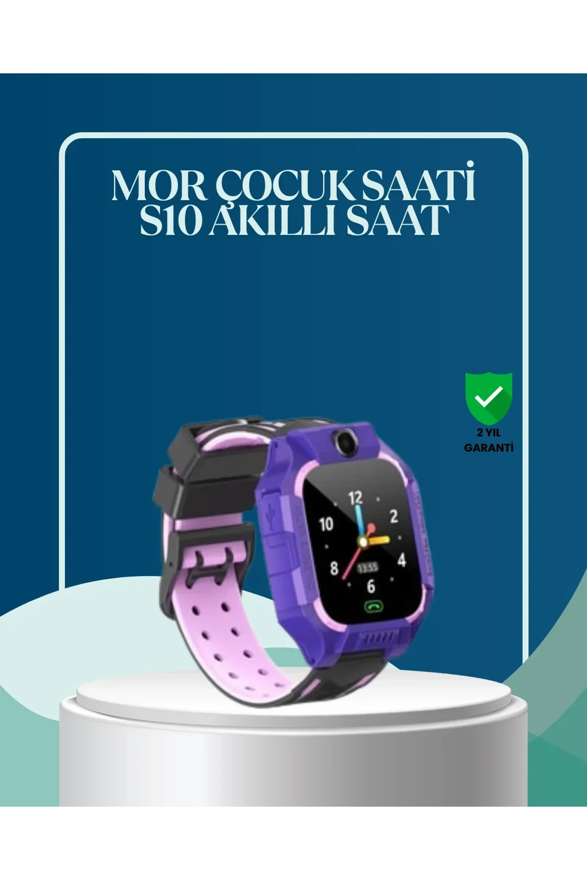 S10 Mor Çocuk Takip Saati Elektronik Bariyer Ve Sesli Mesaj Destekli - Just Cheap Store Görsel 2