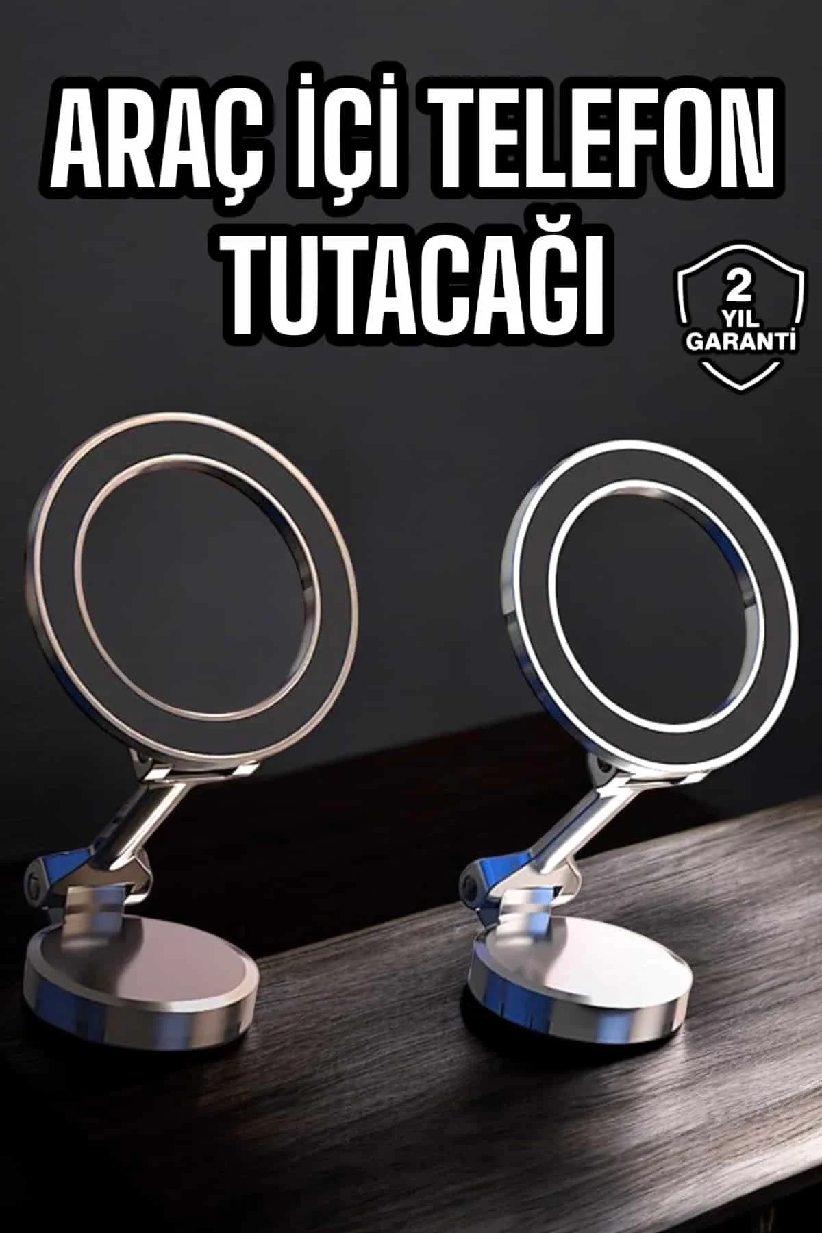 Telefon Tutucu Tüm Arabalara Uyumlu Araç İçi Katlanabilir Manyetik Tasarım