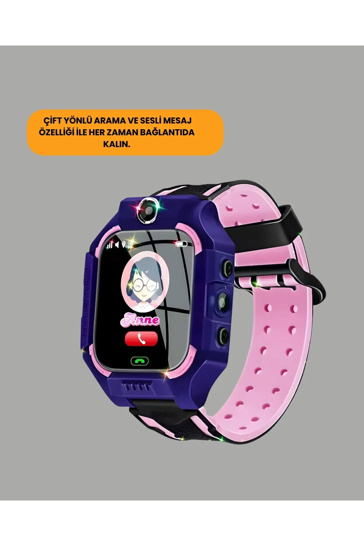 S10 Akıllı Çocuk Saati Mor Model Çift Yönlü Konuşma Ve Sos Fonksiyonu - Just Cheap Store Görsel 5