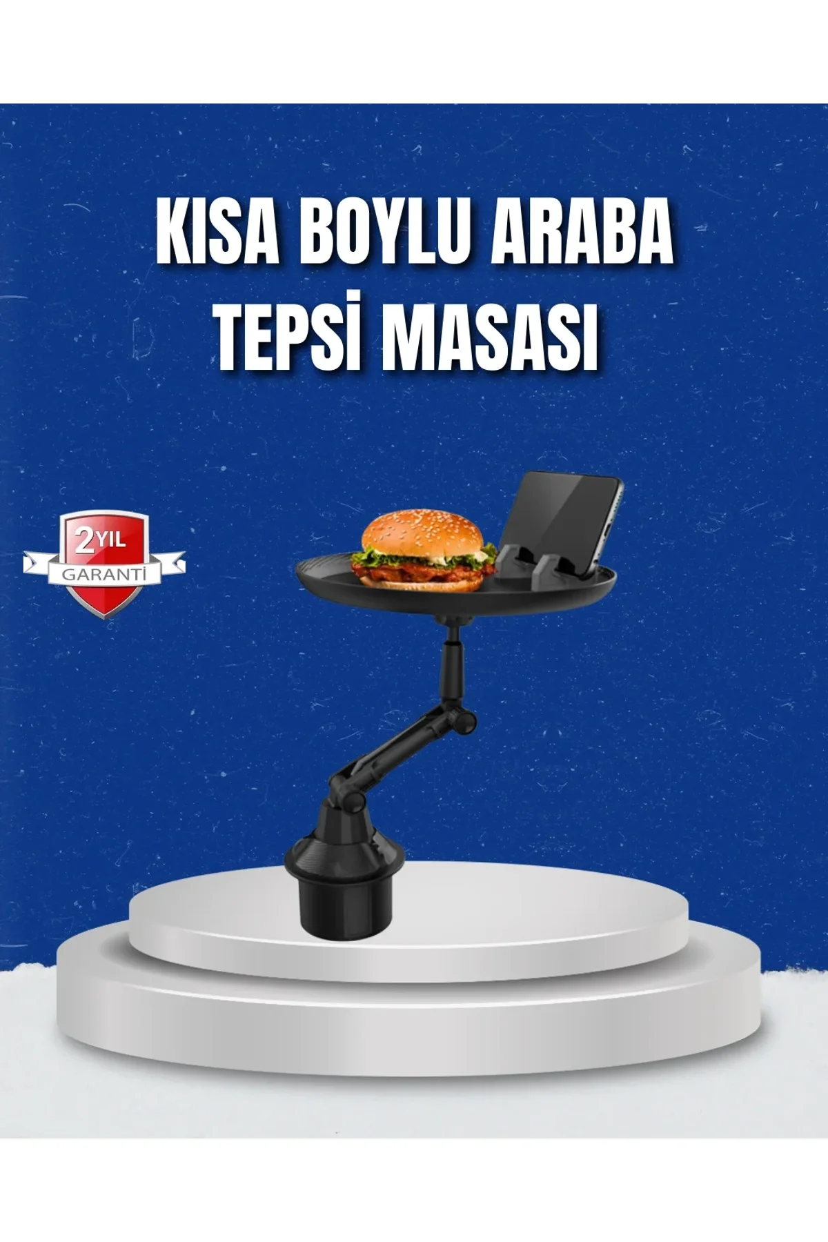 Ayarlanabilir Araç İçi Bardaklık Tepsisi 9 İnç Geniş Alan Ve Telefon Standlı - Just Cheap Store Görsel 2