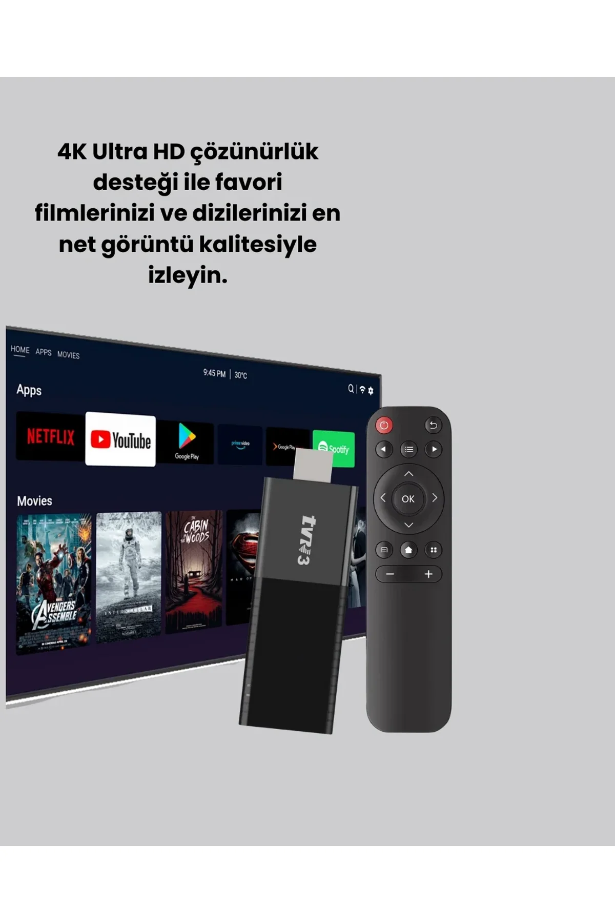Wifi Ve Bluetooth Destekli Android Tv Dönüştürücü Stick - Just Cheap Store Görsel 4