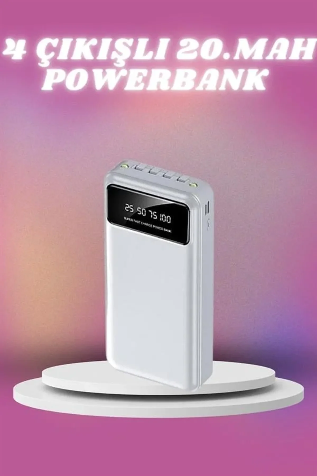 4 Çıkışlı 20.000 Mah Powerbank Taşınabilir Çoklu Giriş - Just Cheap Store Görsel 3