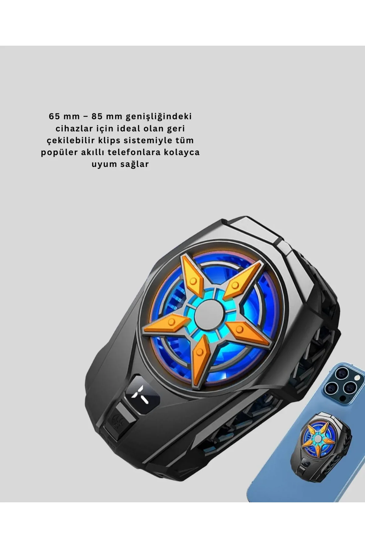 Oyunlar İçin Güçlü Telefon Soğutucu Fan Dijital Ekranlı - Just Cheap Store Görsel 4
