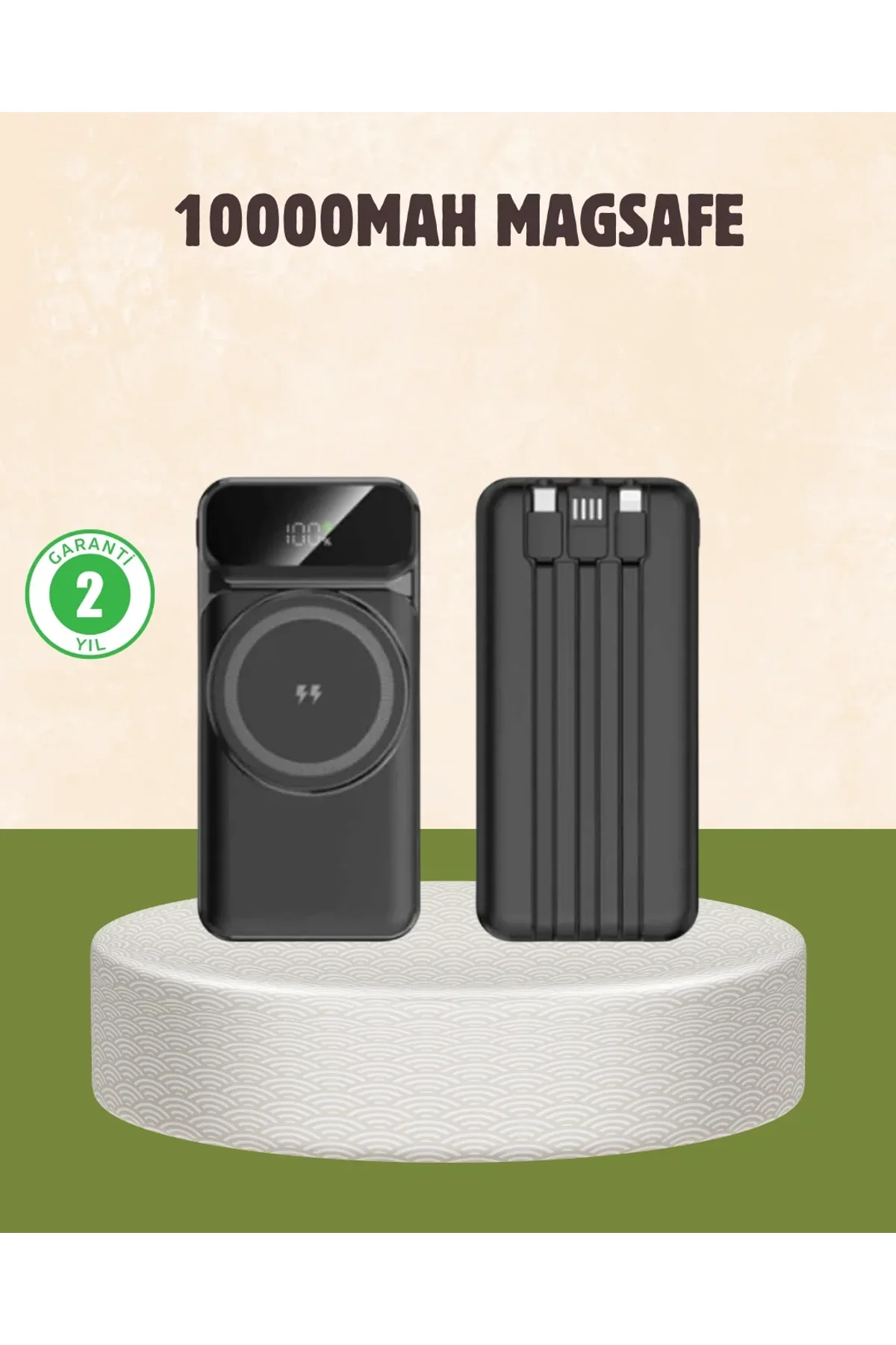 10000 Mah Kablosuz Powerbank – 15w Hızlı Şarj, Type-c Çoklu Çıkışlı - Just Cheap Store Görsel 2