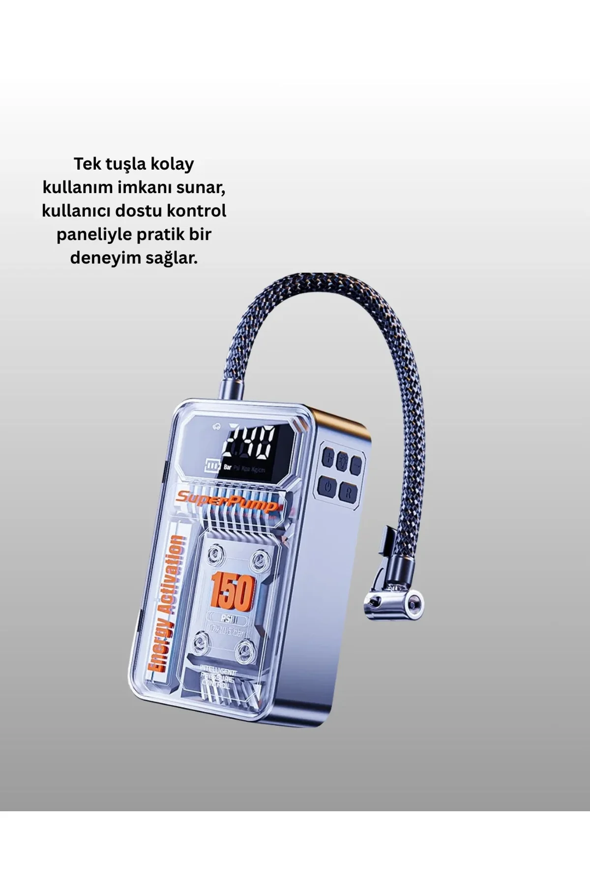 Çok Fonksiyonlu Araç, Bisiklet, Top Uyumlu Elektrikli Hava Pompası - Just Cheap Store Görsel 5