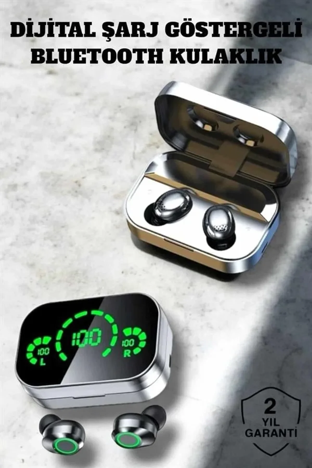 Bluetooth Kulaklık Çift Telefon Desteği Ve Suya Dayanıklı Powerbankli - Just Cheap Store Görsel 3