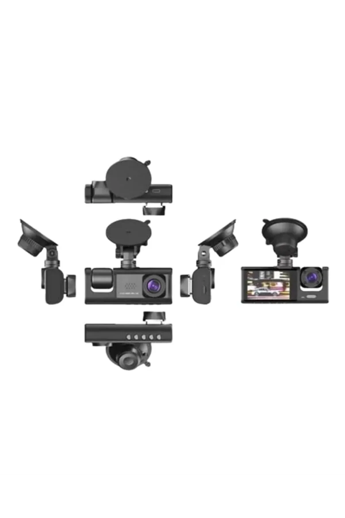 2.0” Lcd Ekranlı, Döngüsel Kayıt Özellikli Üç Kameralı Oto Kamera - Just Cheap Store Görsel 4