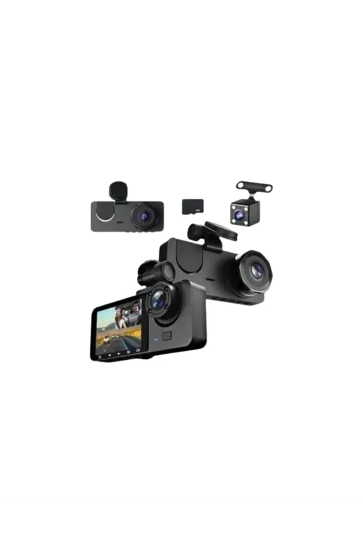 Full Hd Çözünürlüklü Üç Kameralı Araç İçi Kamera – Park Ve Sürüş Güvenliği - Just Cheap Store Görsel 4