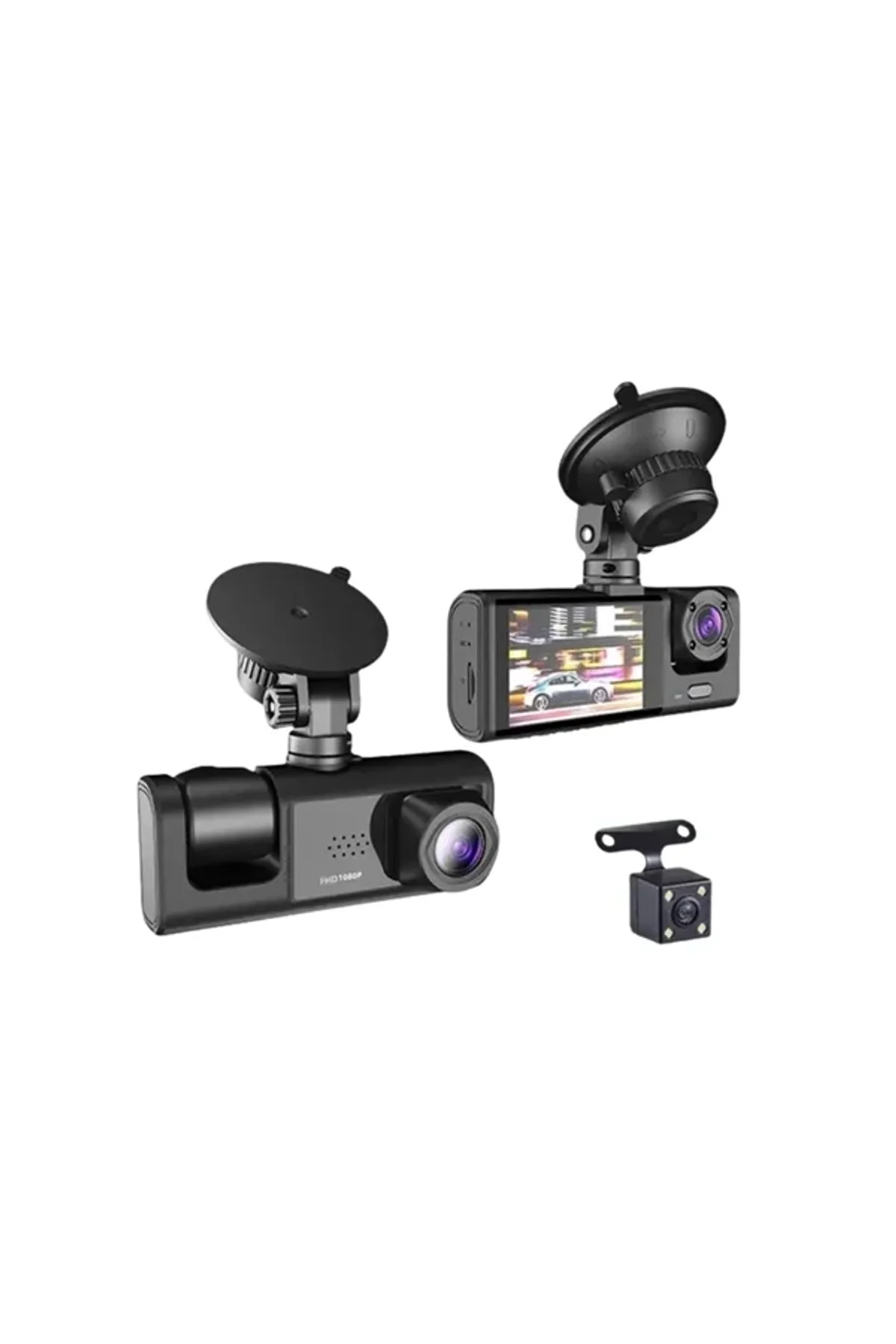 Full Hd Çözünürlüklü Üç Kameralı Araç İçi Kamera – Park Ve Sürüş Güvenliği - Just Cheap Store Görsel 5