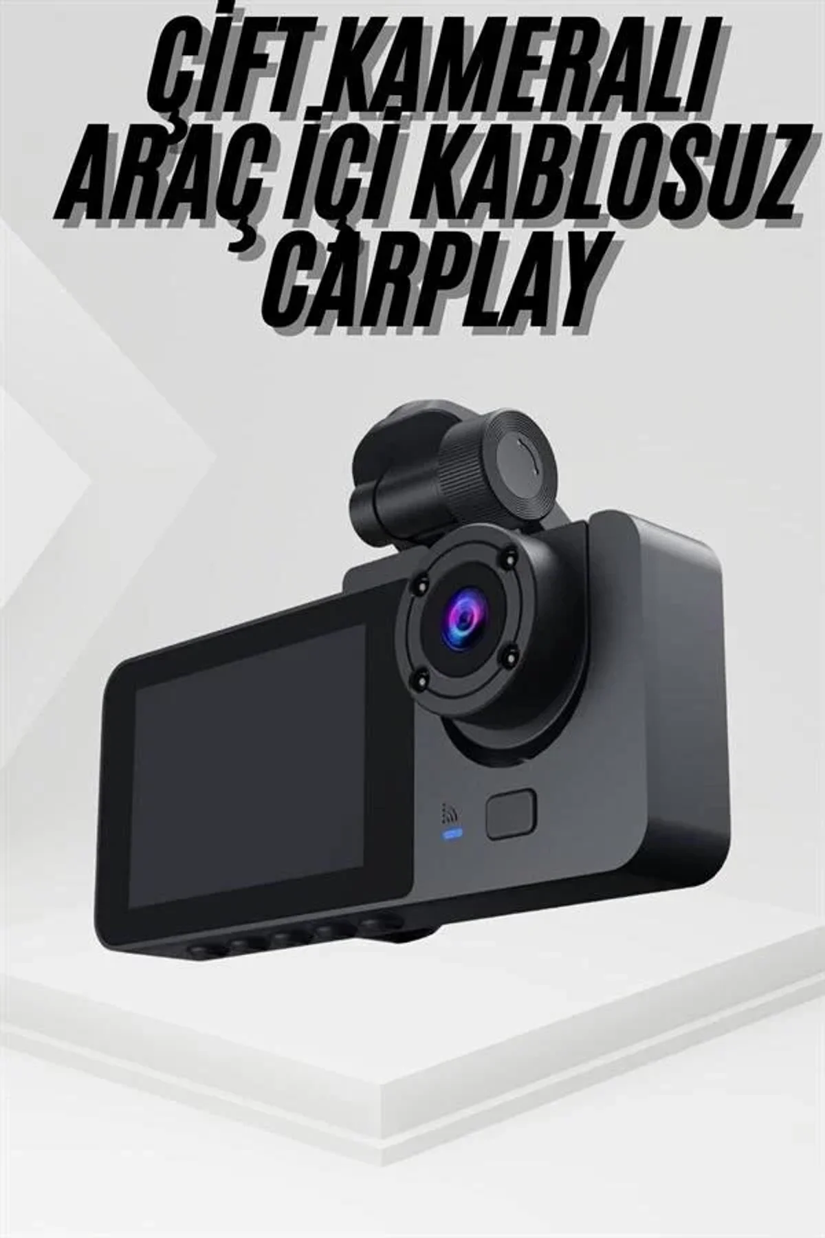 3 Kameralı 2 İnç 1080p Araç İçi Kamera Sürüş Kamerası Carplay - Just Cheap Store Görsel 3