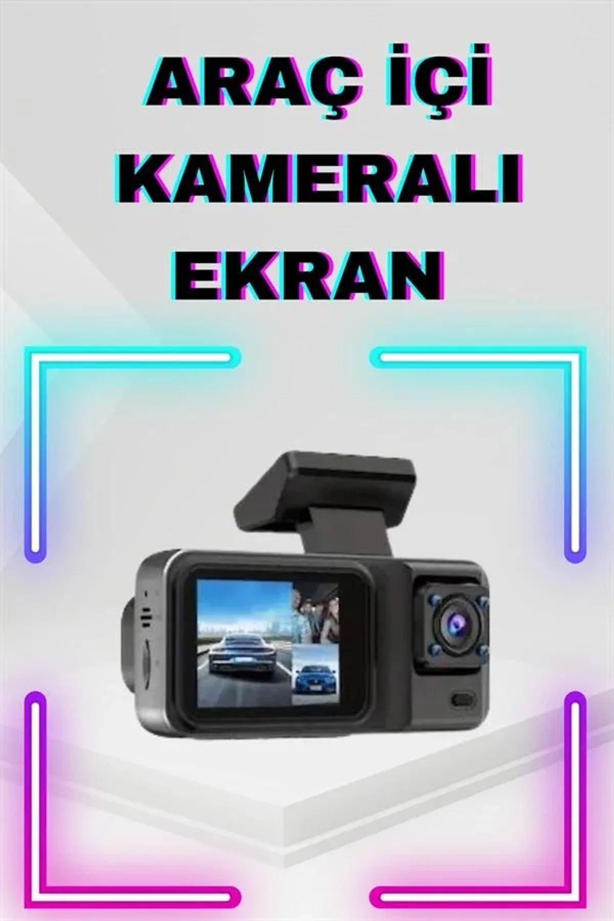2 İnç Araç İçi Kameralı Ekran 1080p Full Hd Kaliteli Hafıza Kart Destekli - Just Cheap Store Görsel 3