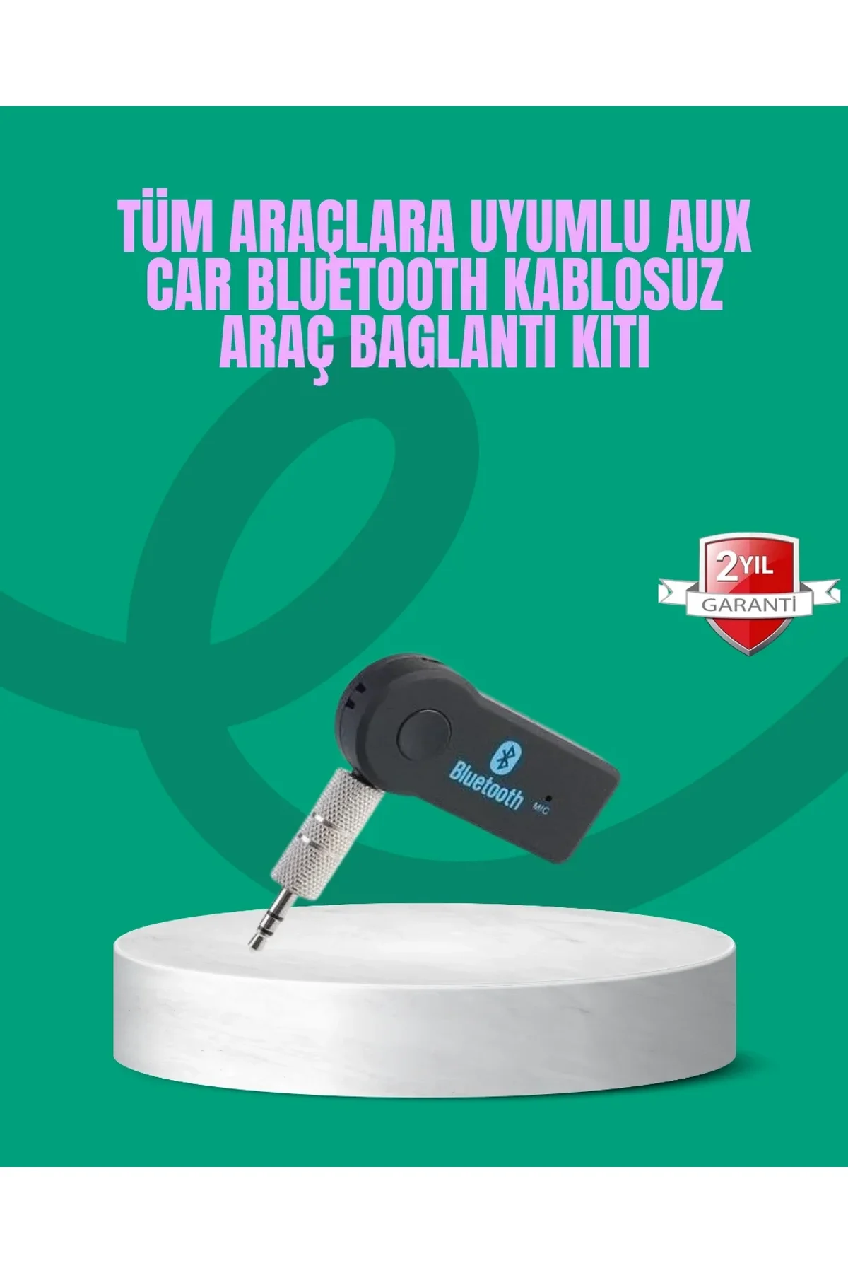 Taşınabilir Bluetooth Aux Araç Müzik Ve Konuşma Kiti - Just Cheap Store Görsel 2