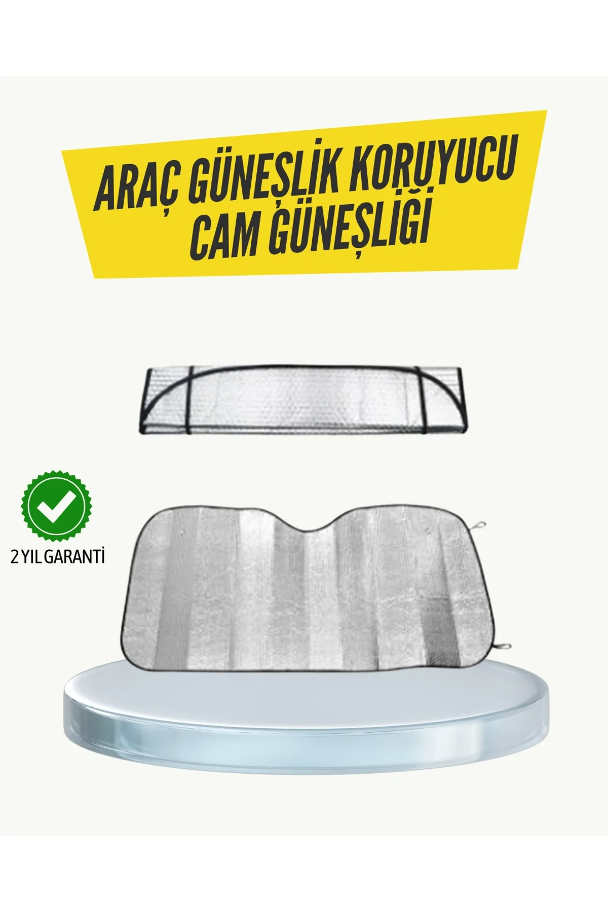 Metalize Reflektörlü Katlanabilir Araç Güneşliği – Yüksek Performanslı Isı Ve Uv Koruması