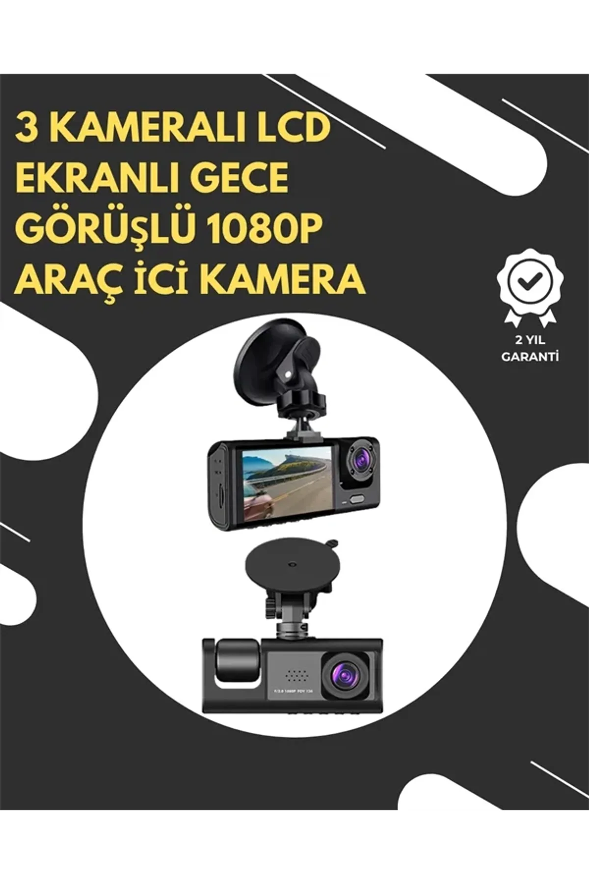 G-sensör Ve Hareket Algılama Destekli 1080p Araç İçi Güvenlik Kamerası - Just Cheap Store Görsel 2