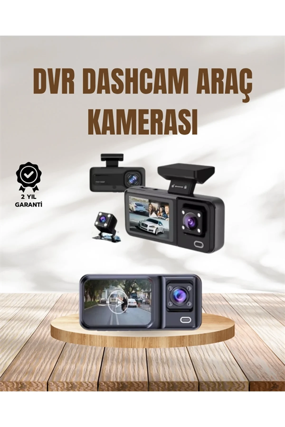 Wi-fi Destekli Araç Kamerası: 2.7” Ekran, 128gb Destek Ve Ir Gece Görüş