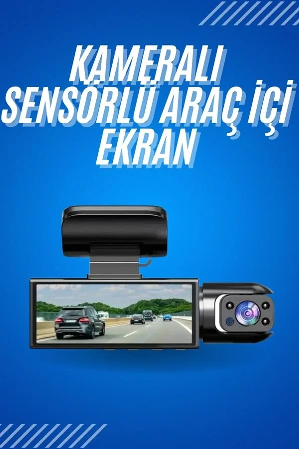 Araç İçi Full Hd Kamera Ön Ve Arka Kameralı Ekranlı Araç Kamerası - Just Cheap Store Görsel 3