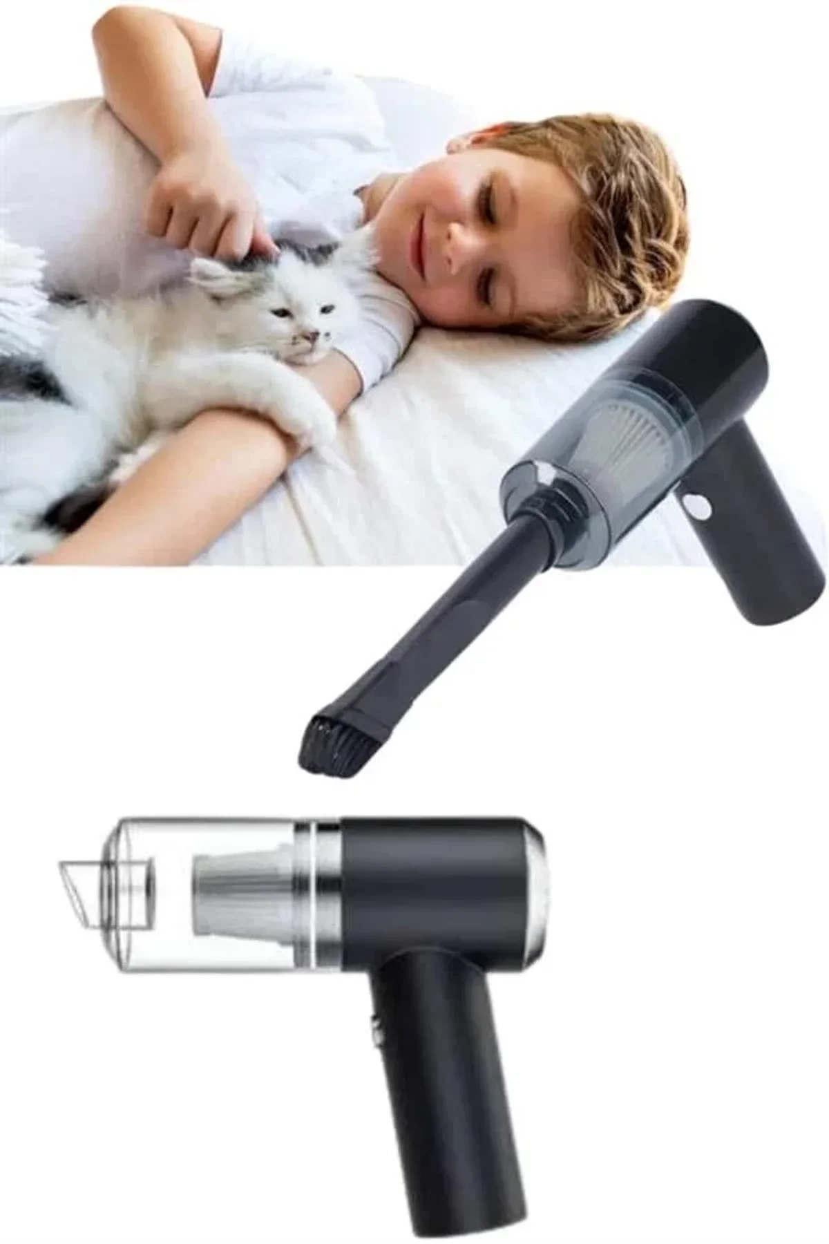 Oto Araç Ev Taşınabilir El Tipi Süpürge Mini Araç Süpürgesi Vakumlu - Just Cheap Store Görsel 5